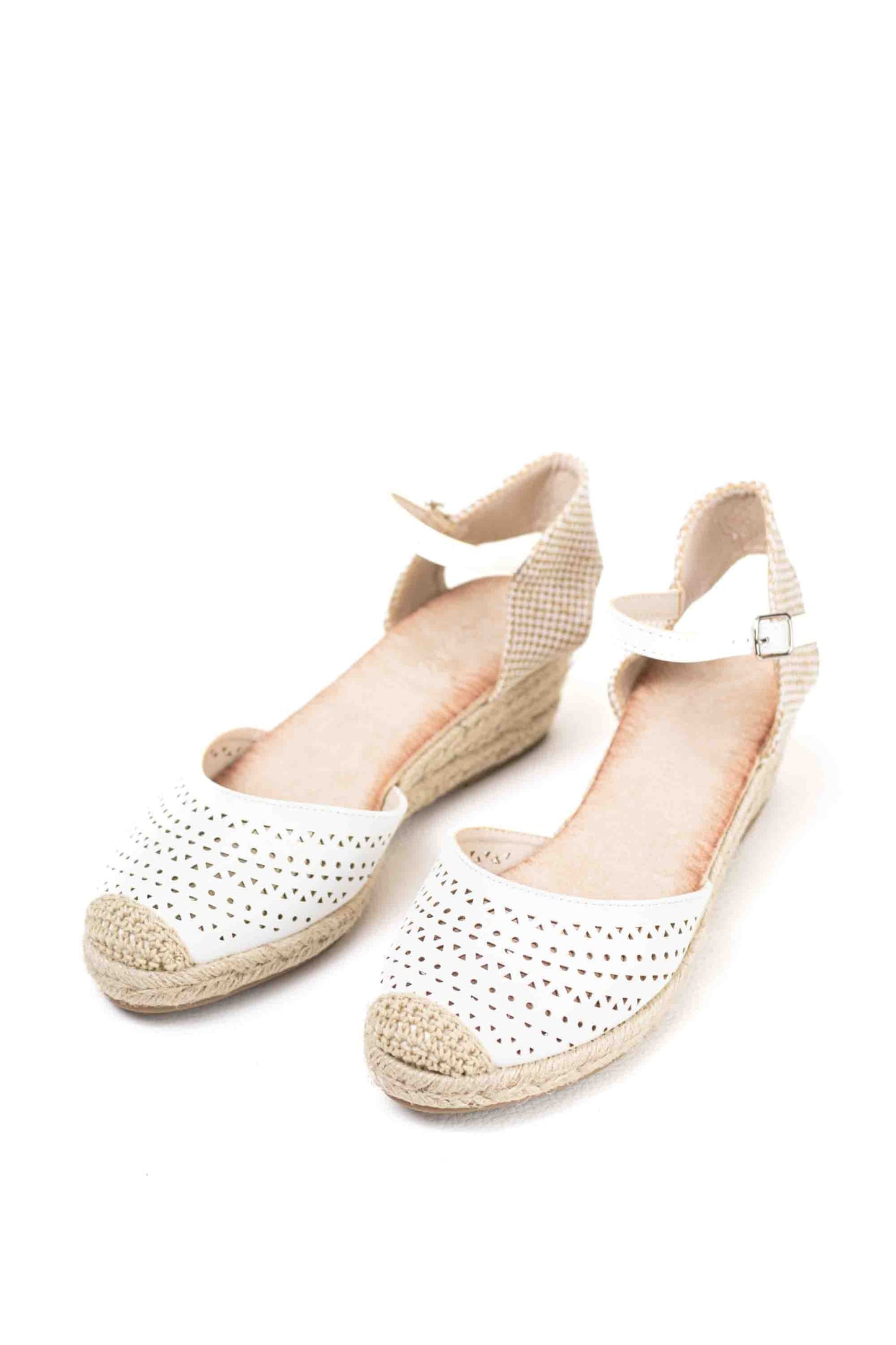 Alpargatas Mujer cuña baja de espartos diseño troquelado