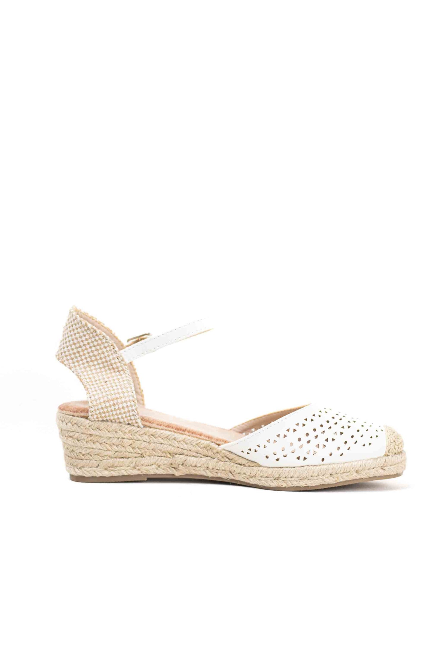 Alpargatas Mujer cuña baja de espartos diseño troquelado