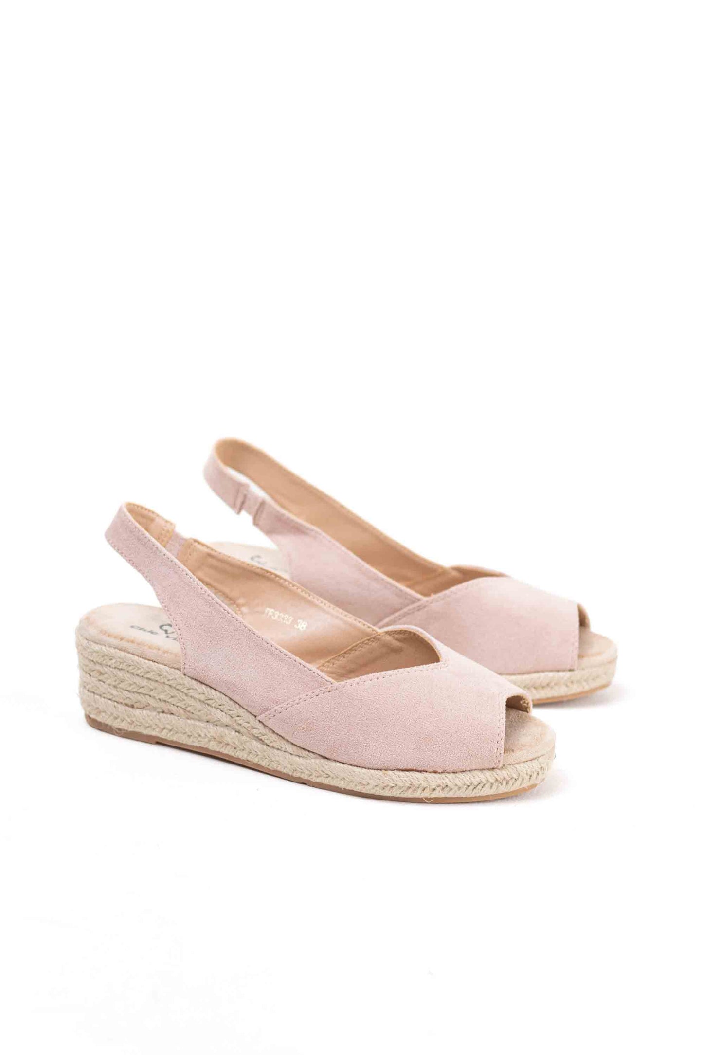 Alpargatas doradas mujer cuña baja de espartos con plataforma plantilla almhoadilla