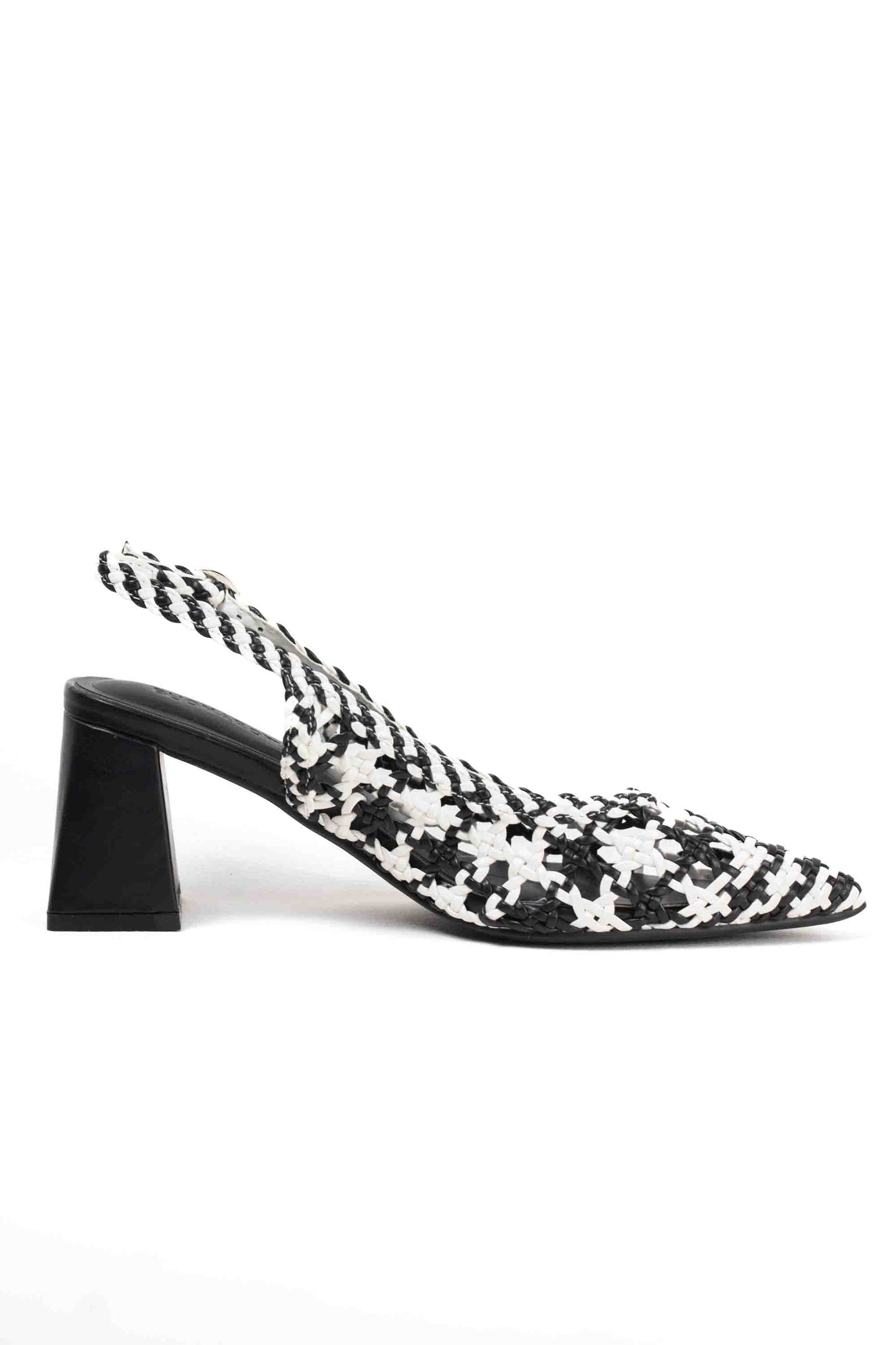 Zapatos dorados mujer de tacón bajo diseño trenzado para vestir