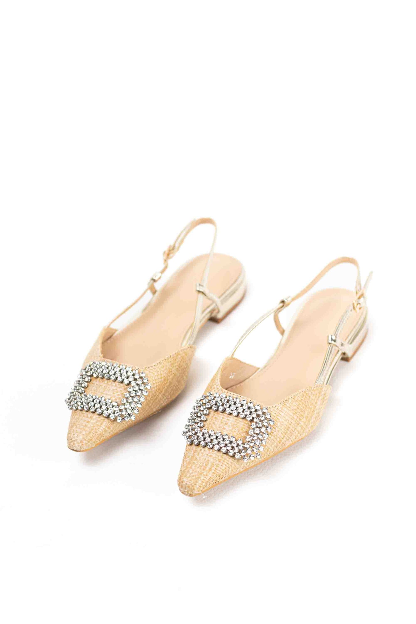 Sandalias Mujer Doradas con Detalle de Pedrería Elegante