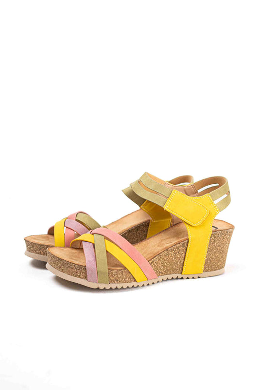 Sandalias mujer de Cuña Multicolor y plataforma  para verano