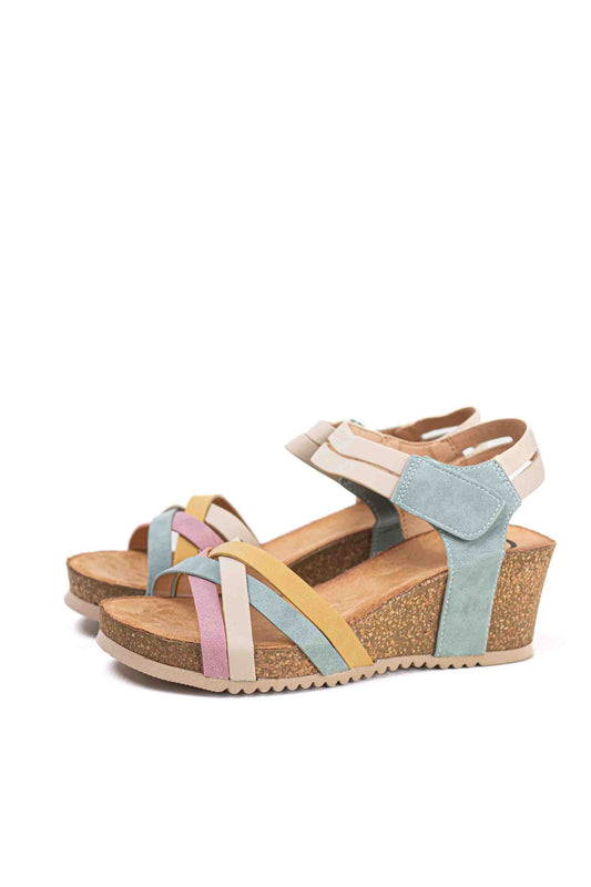 Sandalias mujer de Cuña Multicolor y plataforma  para verano