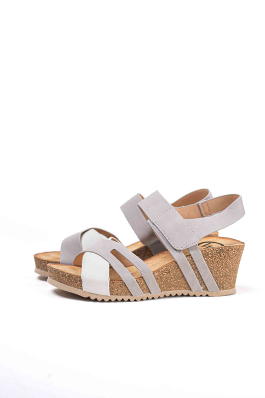 Sandalias mujer cuña Velcro y plataforma  Ajustables