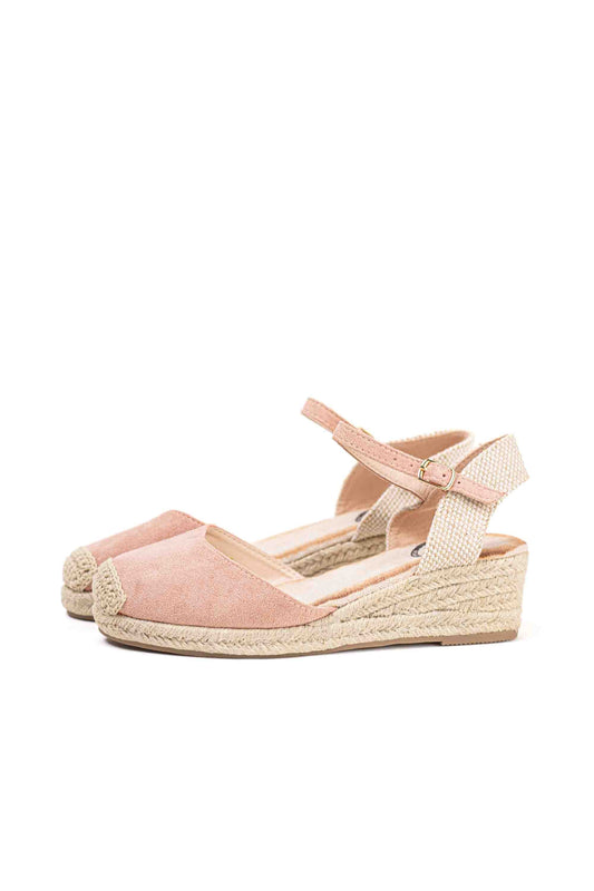 alpargatas doradas cunas bajas de esparto con plataforma mujer con plantilla acolchada color Azul talla 37