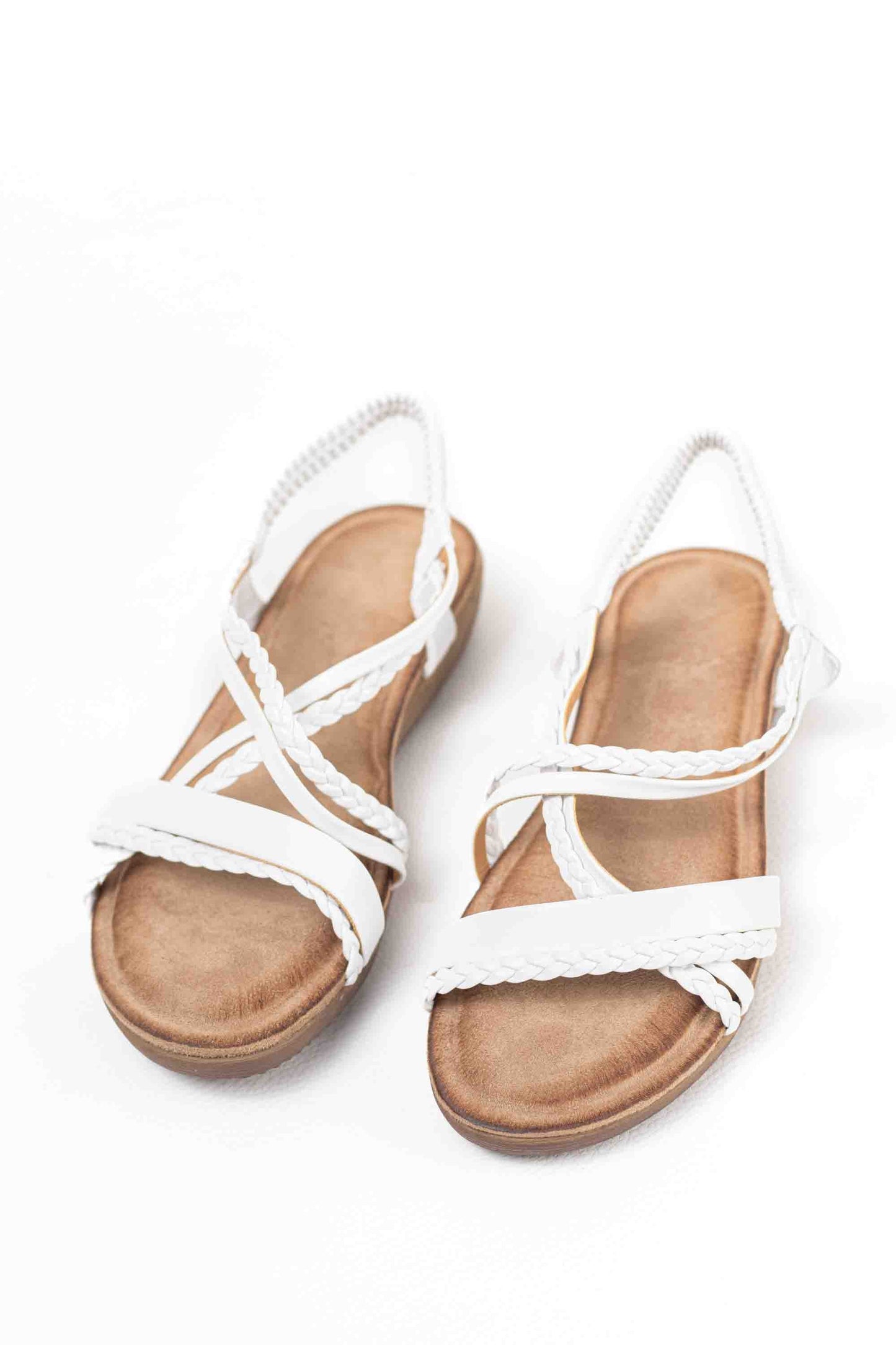 Sandalias doradas mujer con mini cuñas con la plantilla acolchada con tiras trasera elásticas