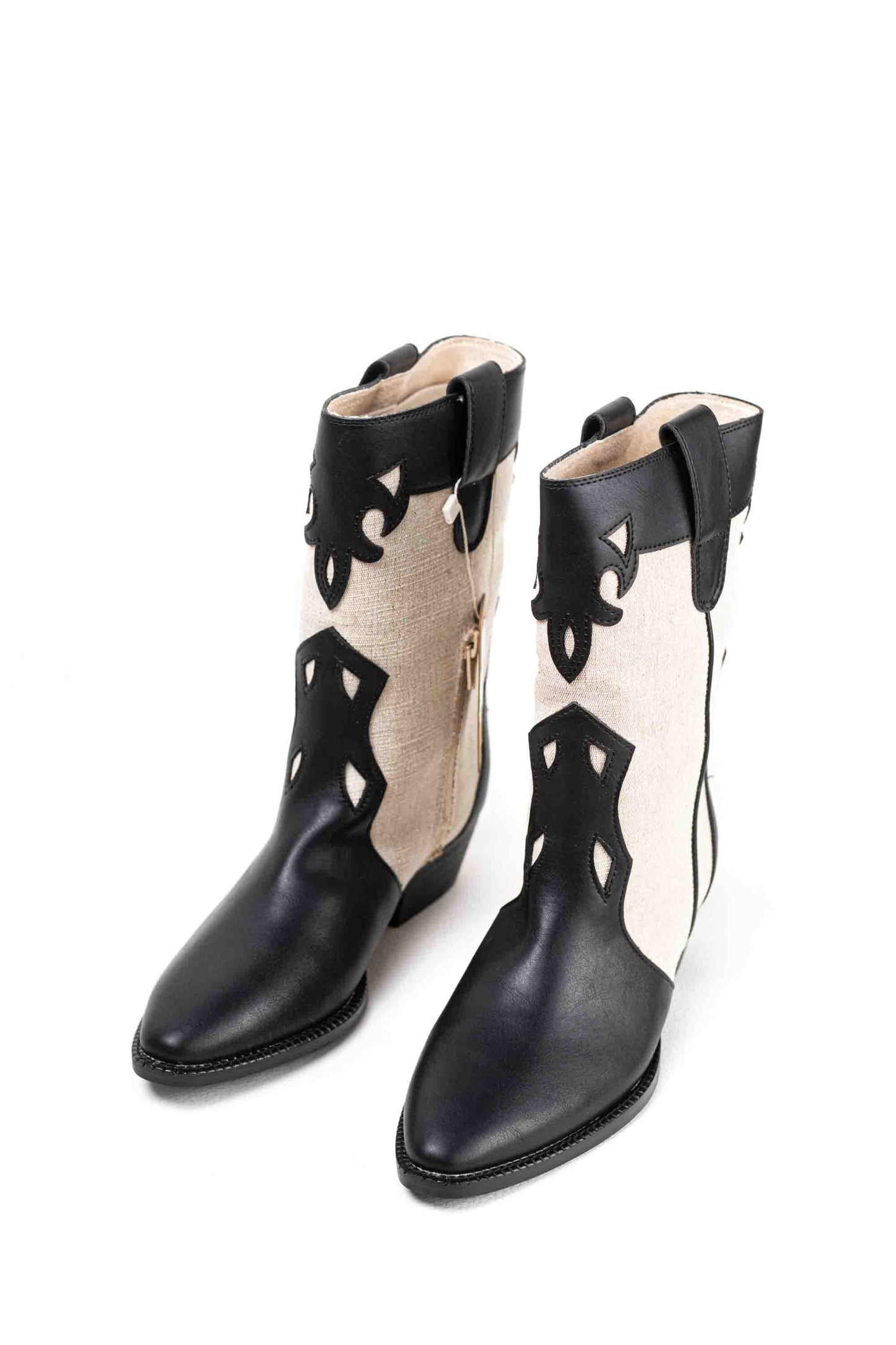 Botas cowboy mujer combinadas con tacón bajo