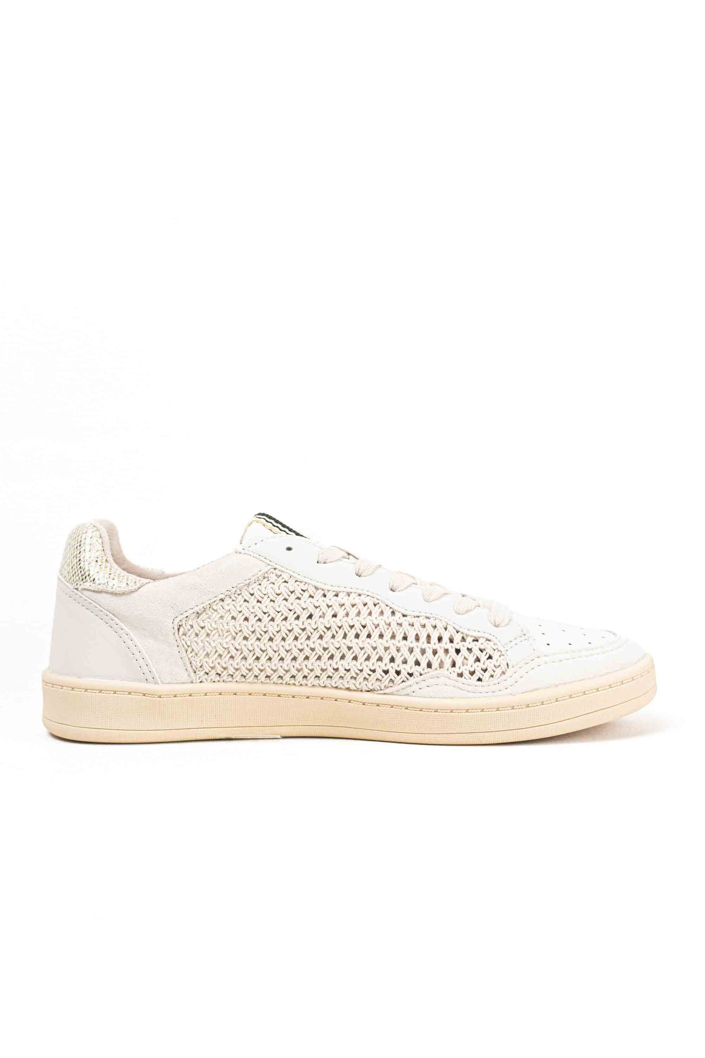Zapatillas plataforma mujer diseño crochet Corina con suela super flexible con cordones
