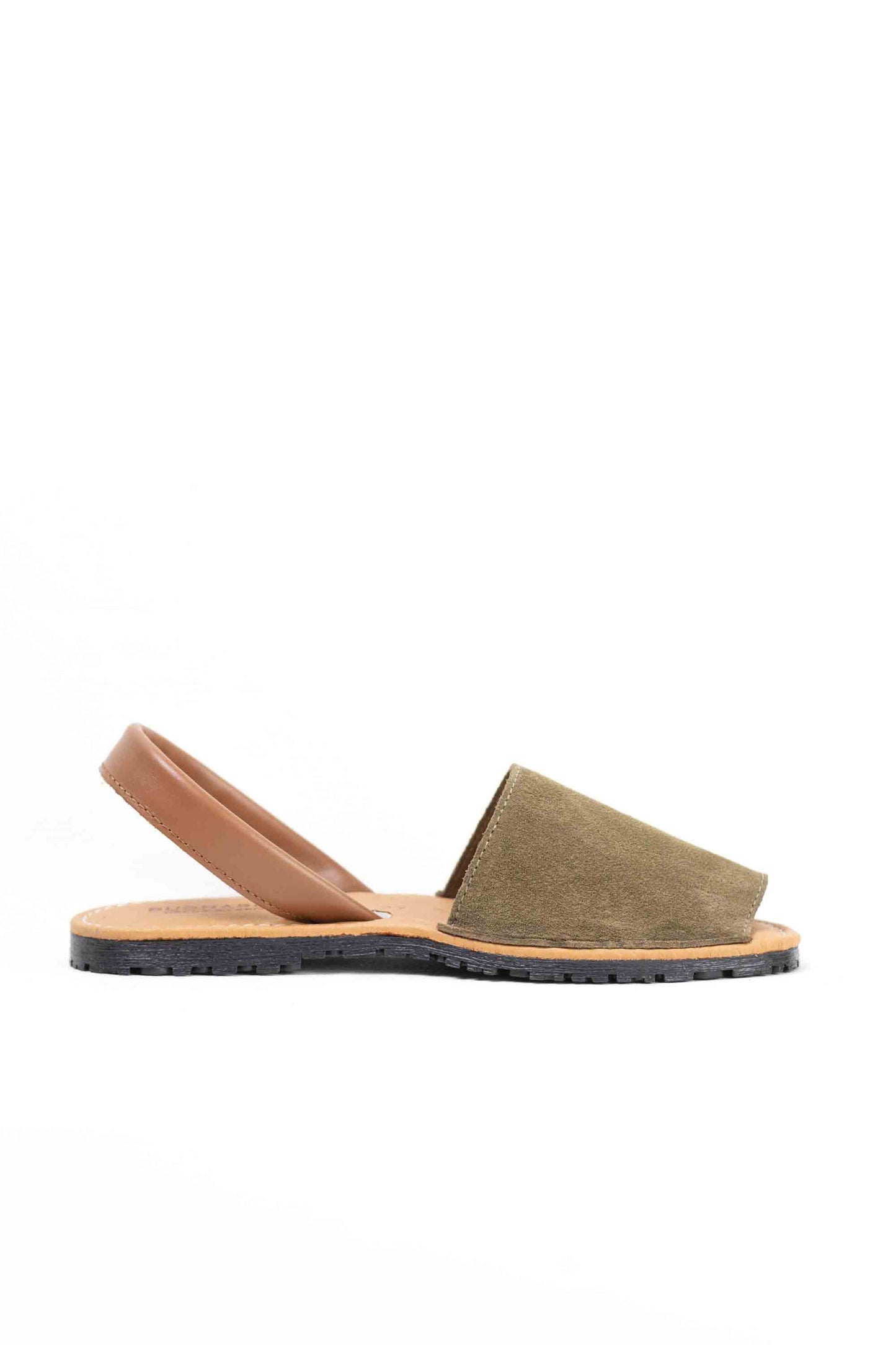 Menorquinas clásicas mujer de piel serraje hechas en España con suela de goma