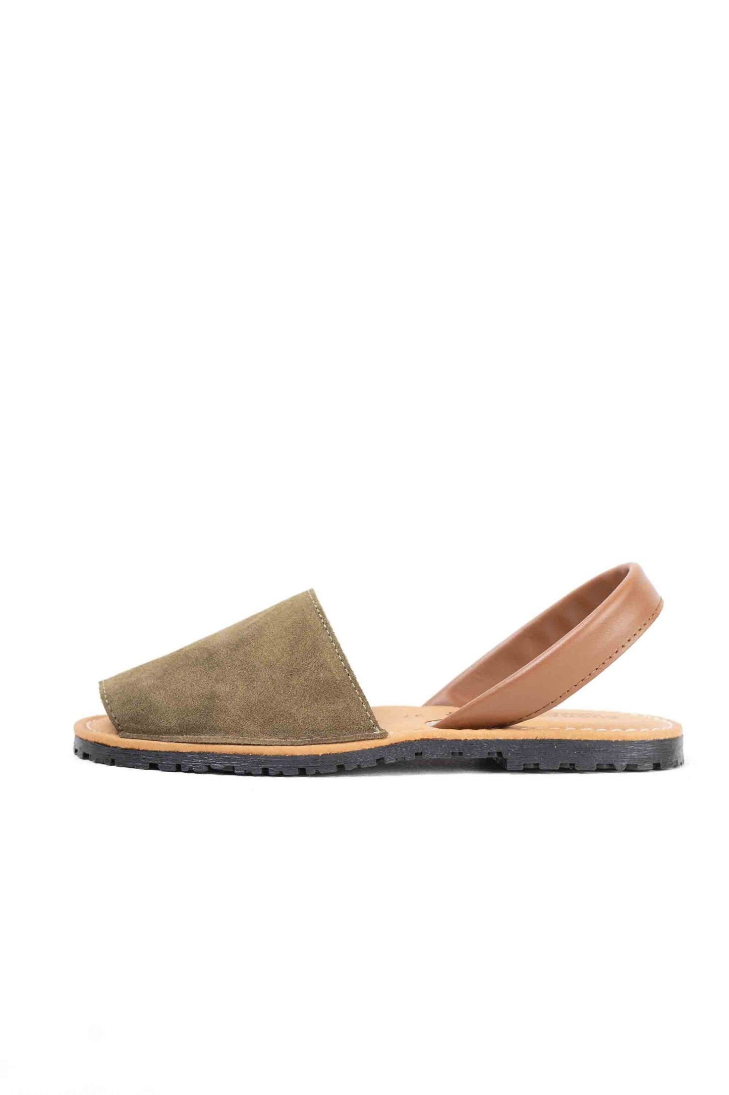 Menorquinas clásicas mujer de piel serraje hechas en España con suela de goma