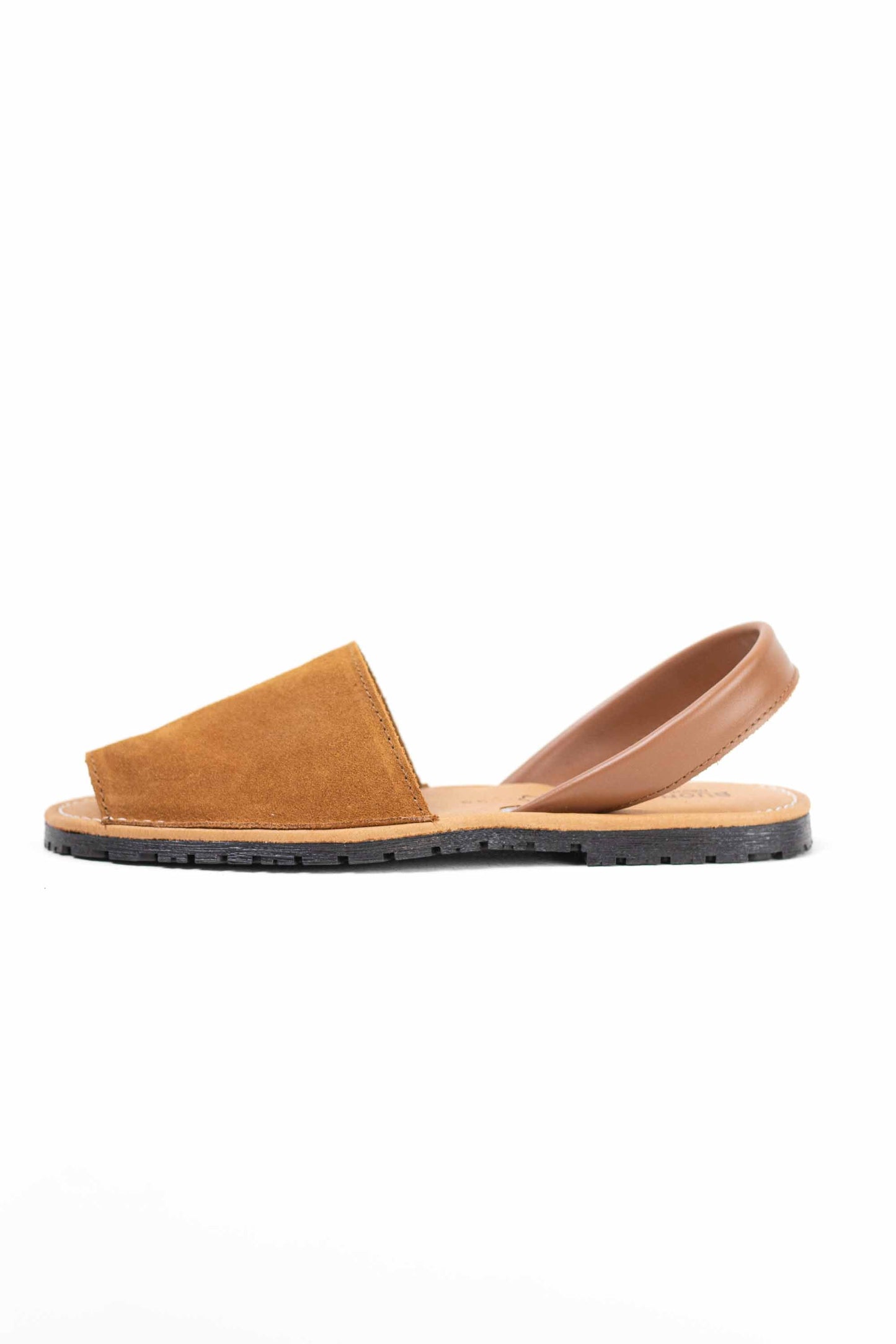 Menorquinas clásicas mujer de piel serraje hechas en España con suela de goma