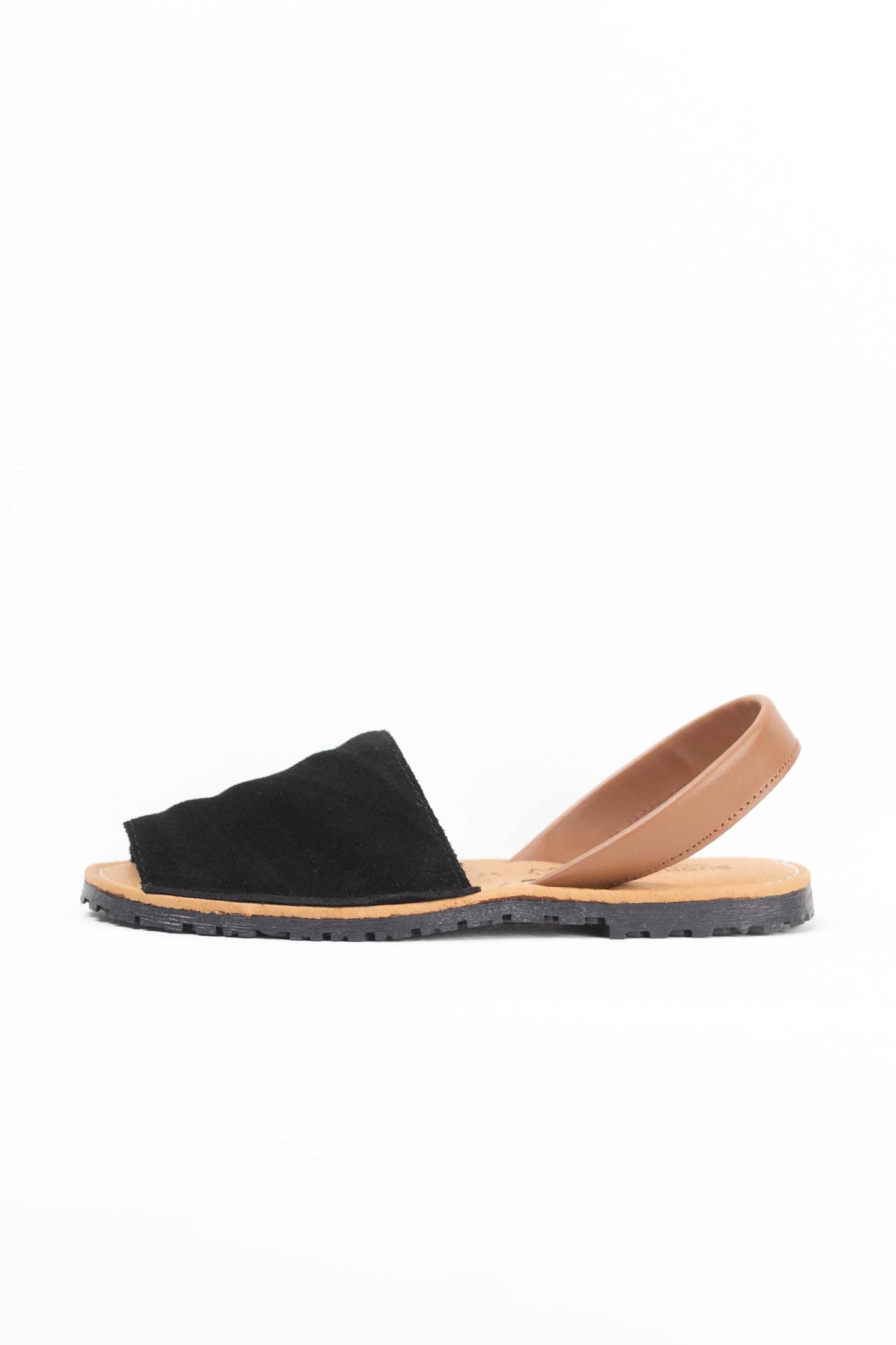 Menorquinas clásicas mujer de piel serraje hechas en España con suela de goma