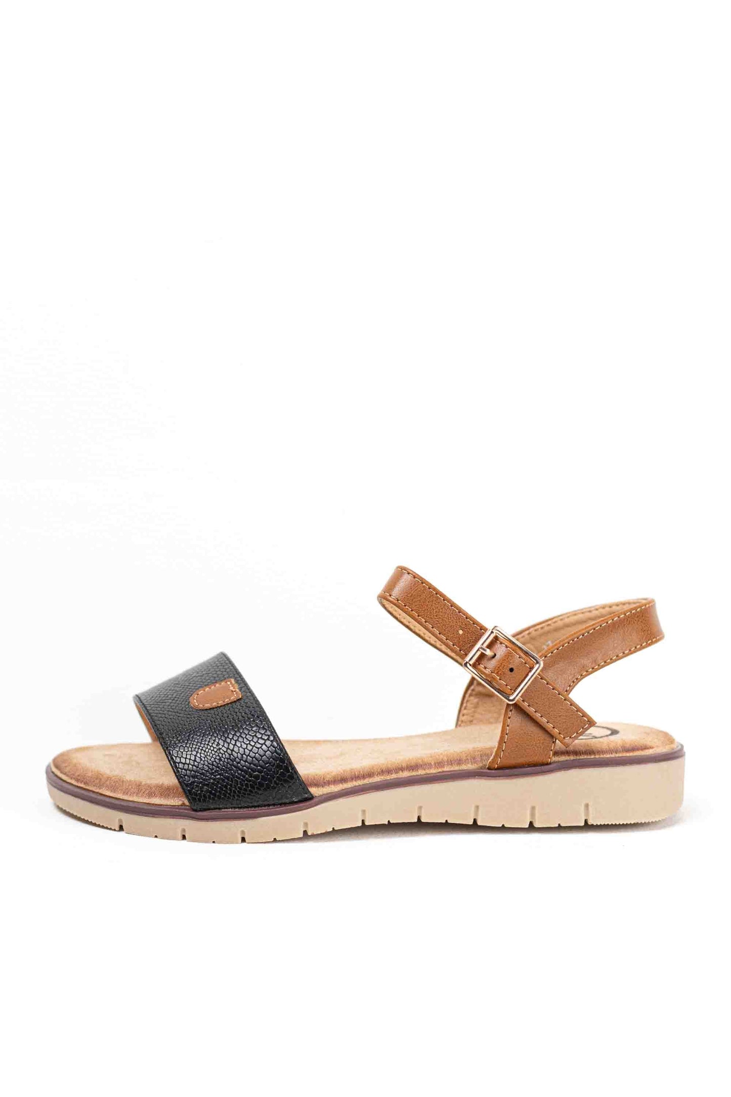Sandalias mujer planas con hebilla con plantilla acolchada