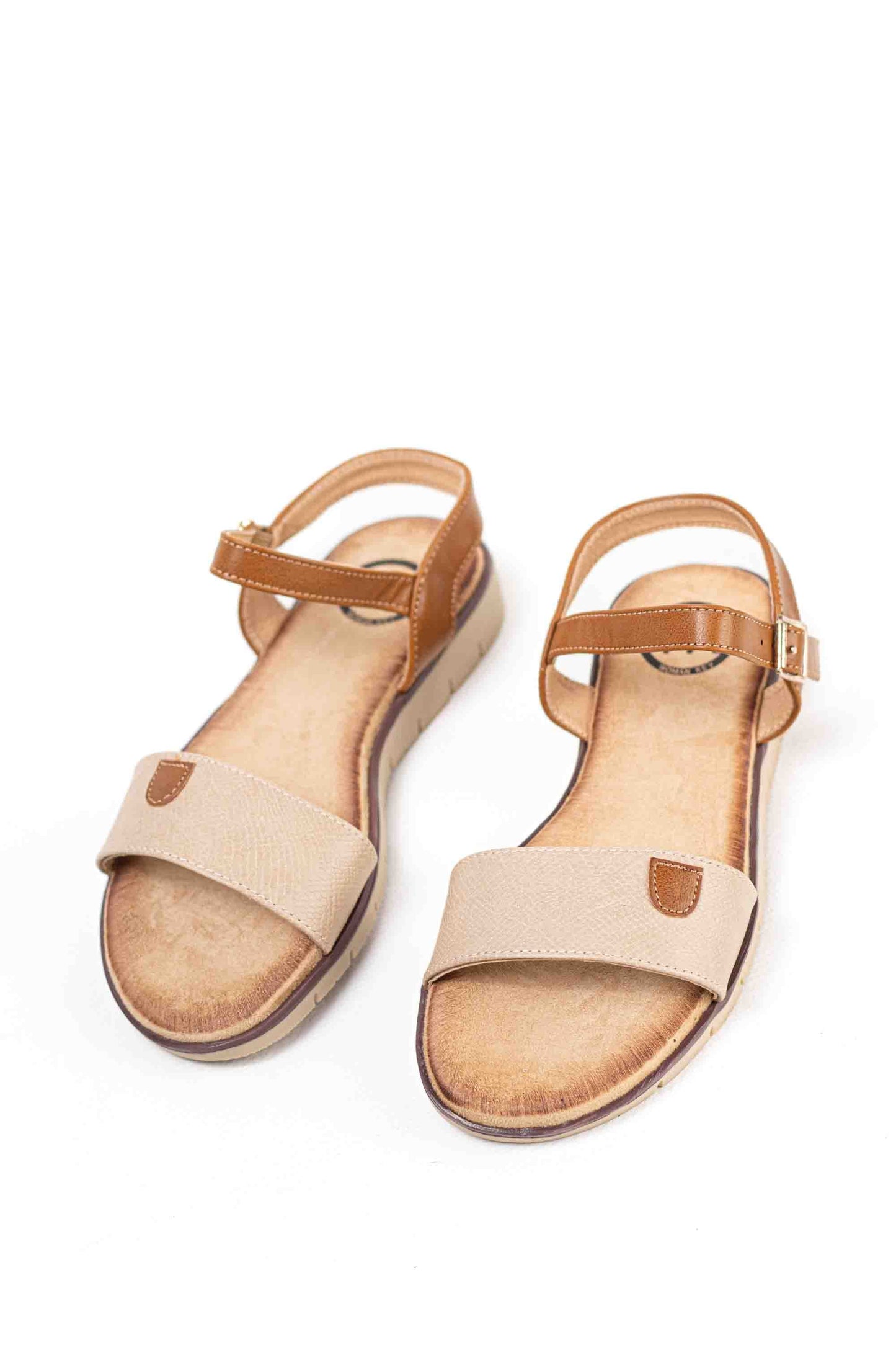 Sandalias mujer planas con hebilla con plantilla acolchada