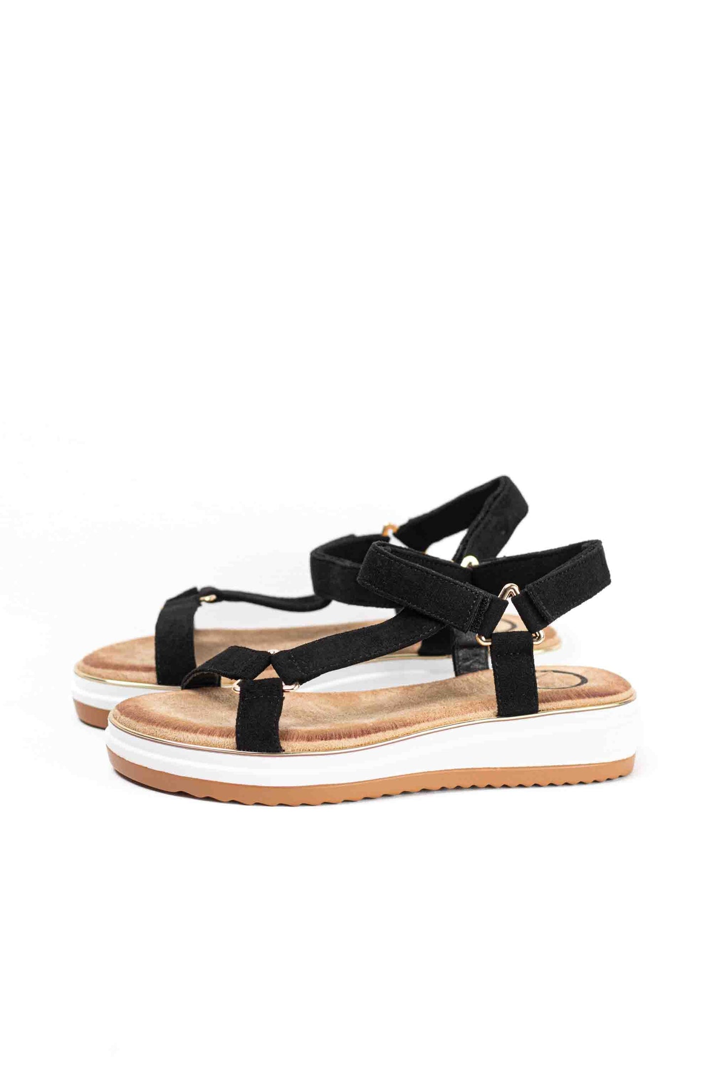 Sandalias con velcro para mujer con plantilla acolchada