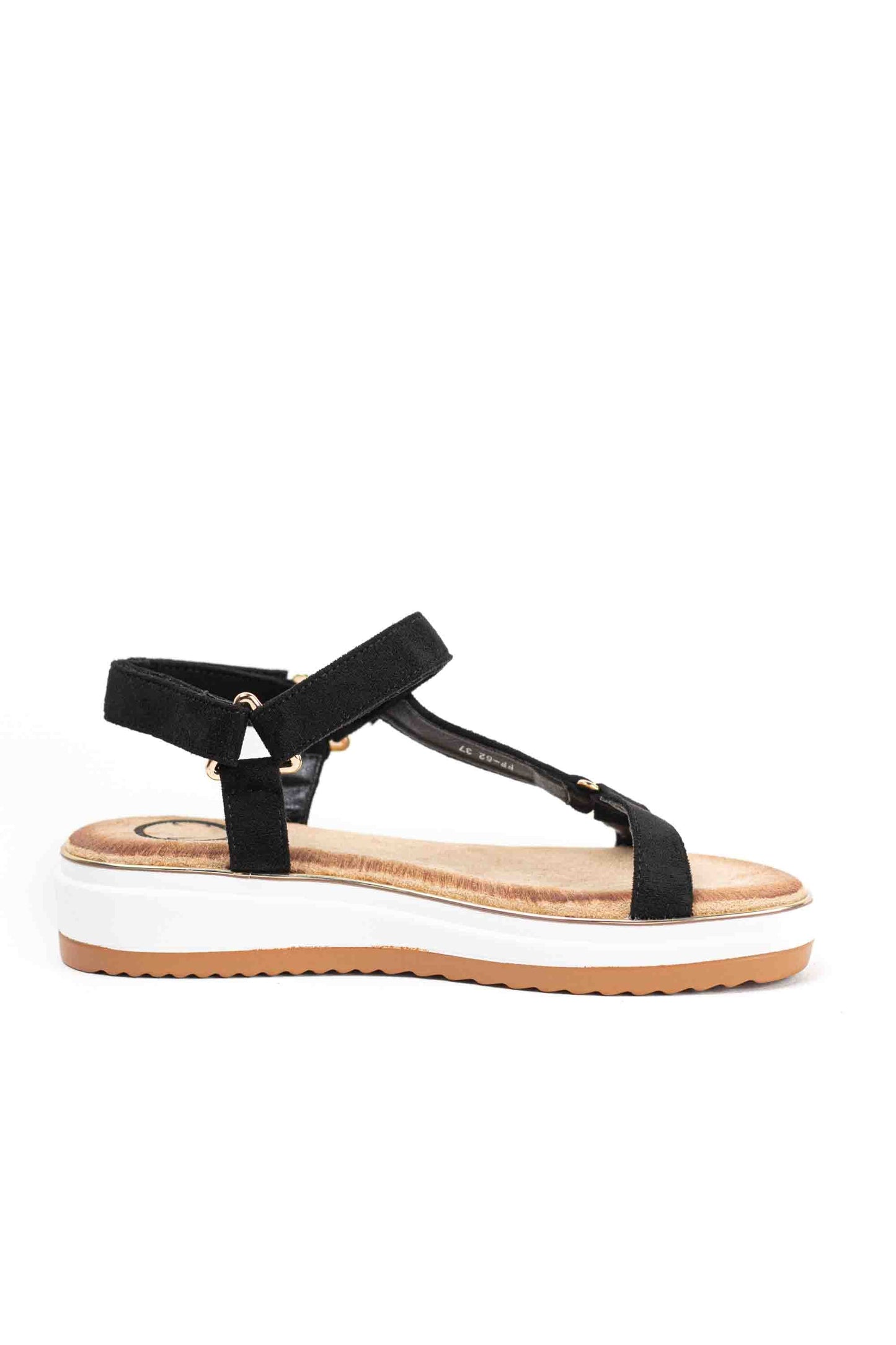 Sandalias con velcro para mujer con plantilla acolchada