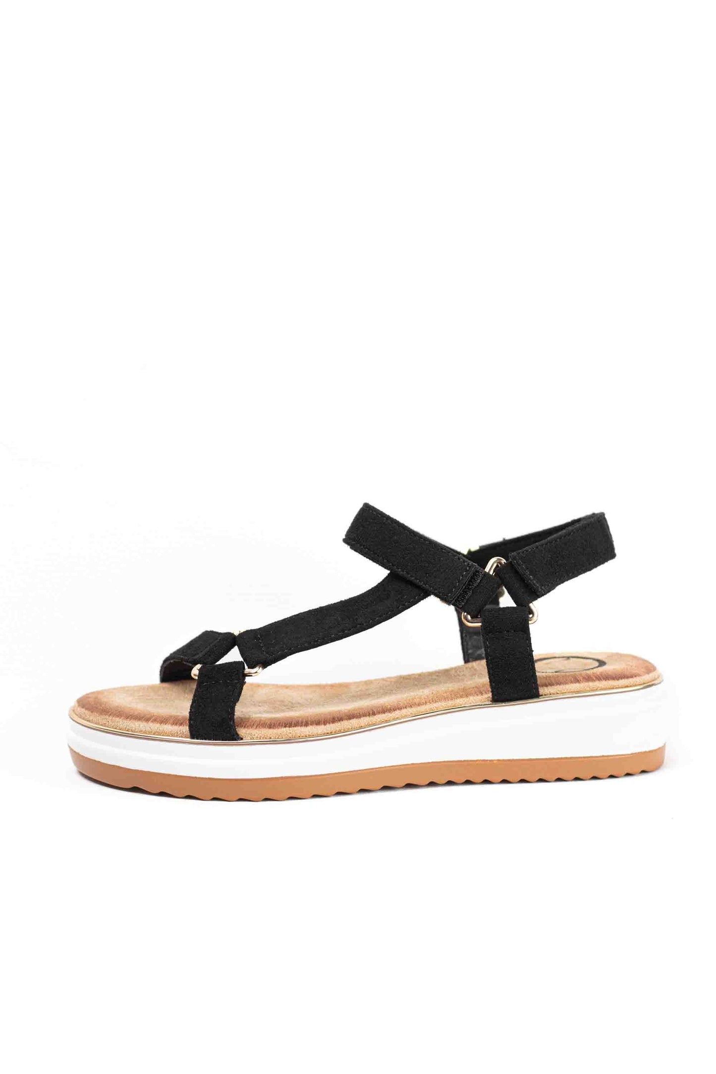 Sandalias con velcro para mujer con plantilla acolchada