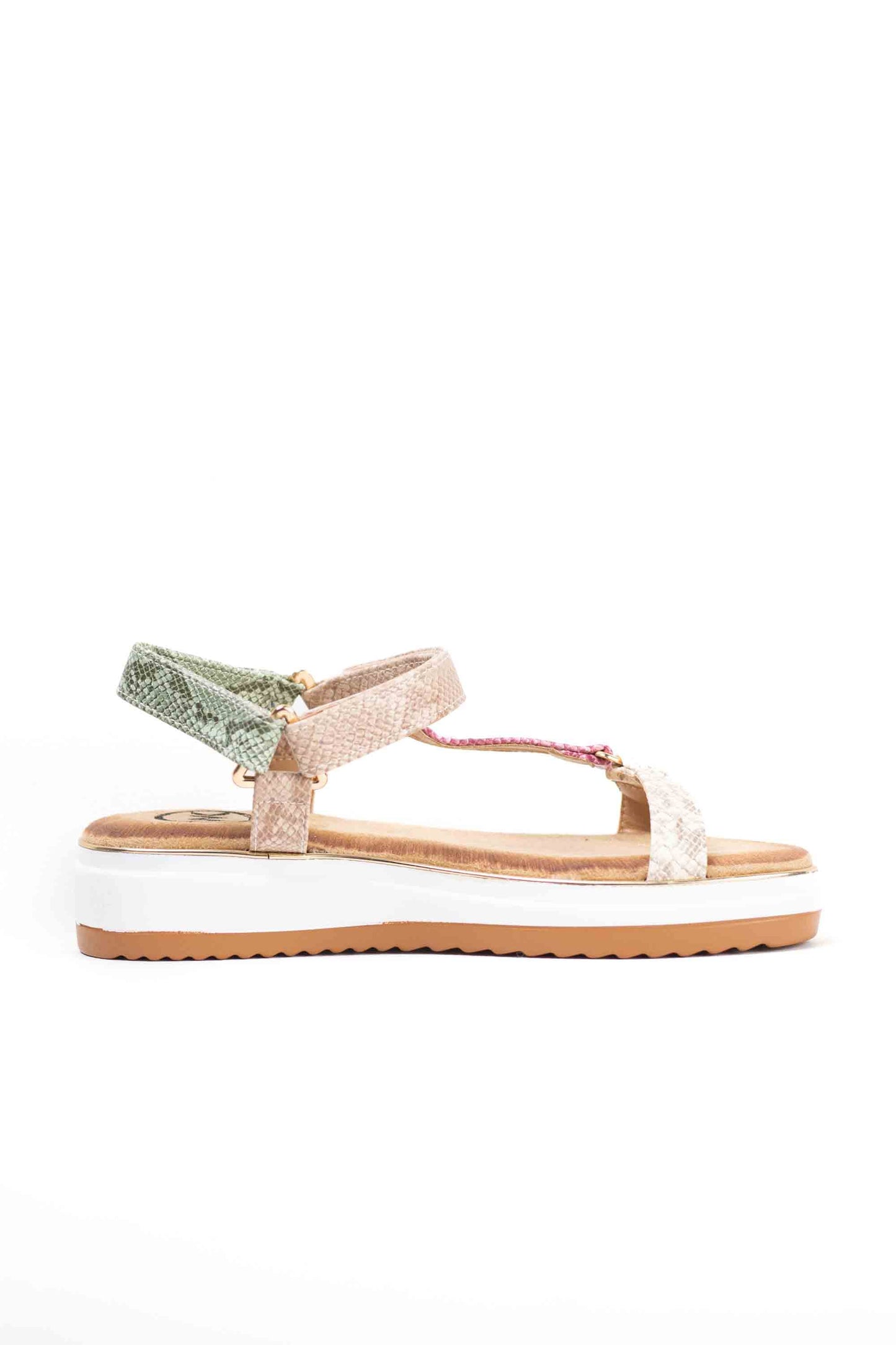 Sandalias con velcro para mujer con plantilla acolchada