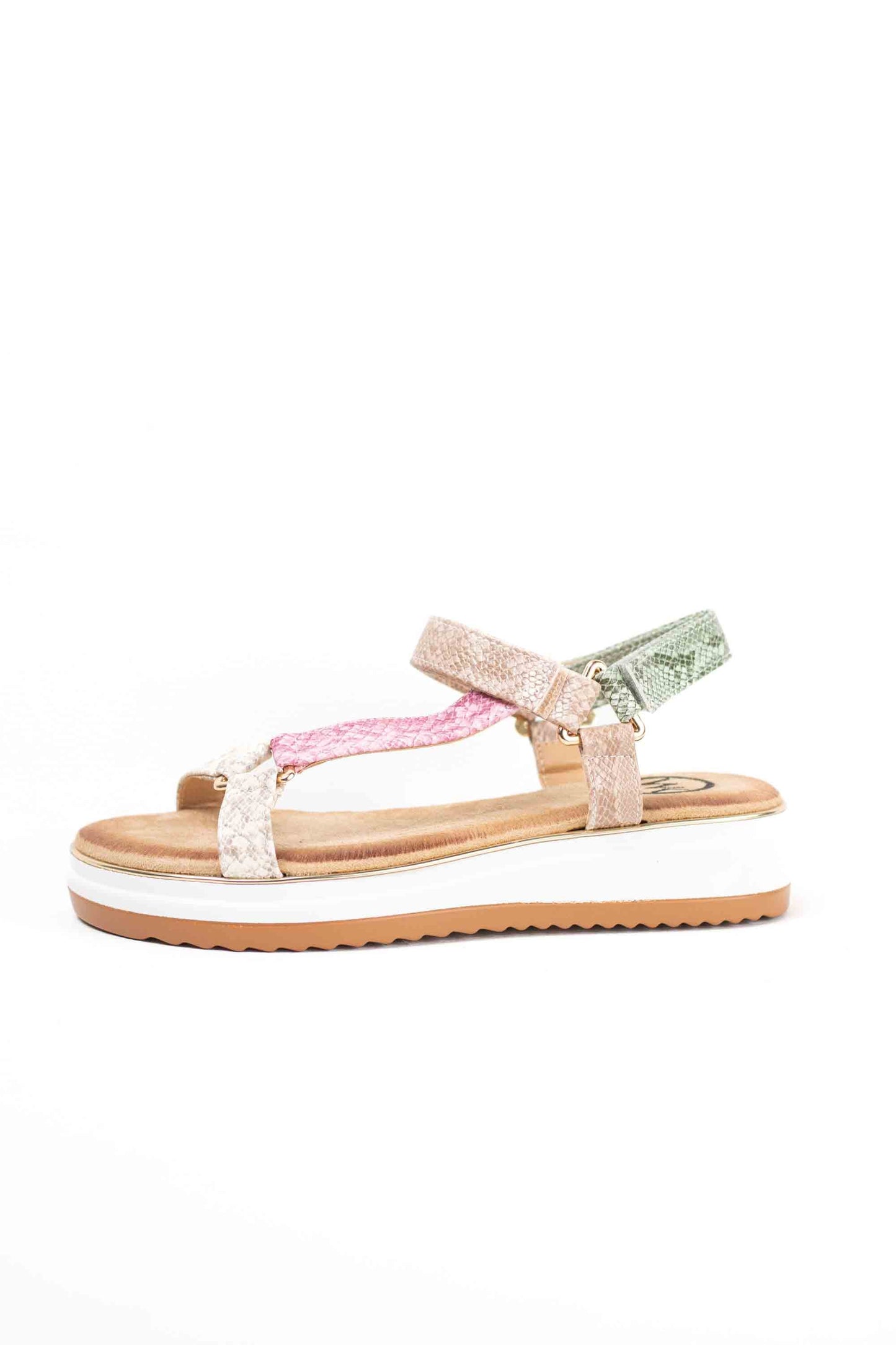 Sandalias con velcro para mujer con plantilla acolchada