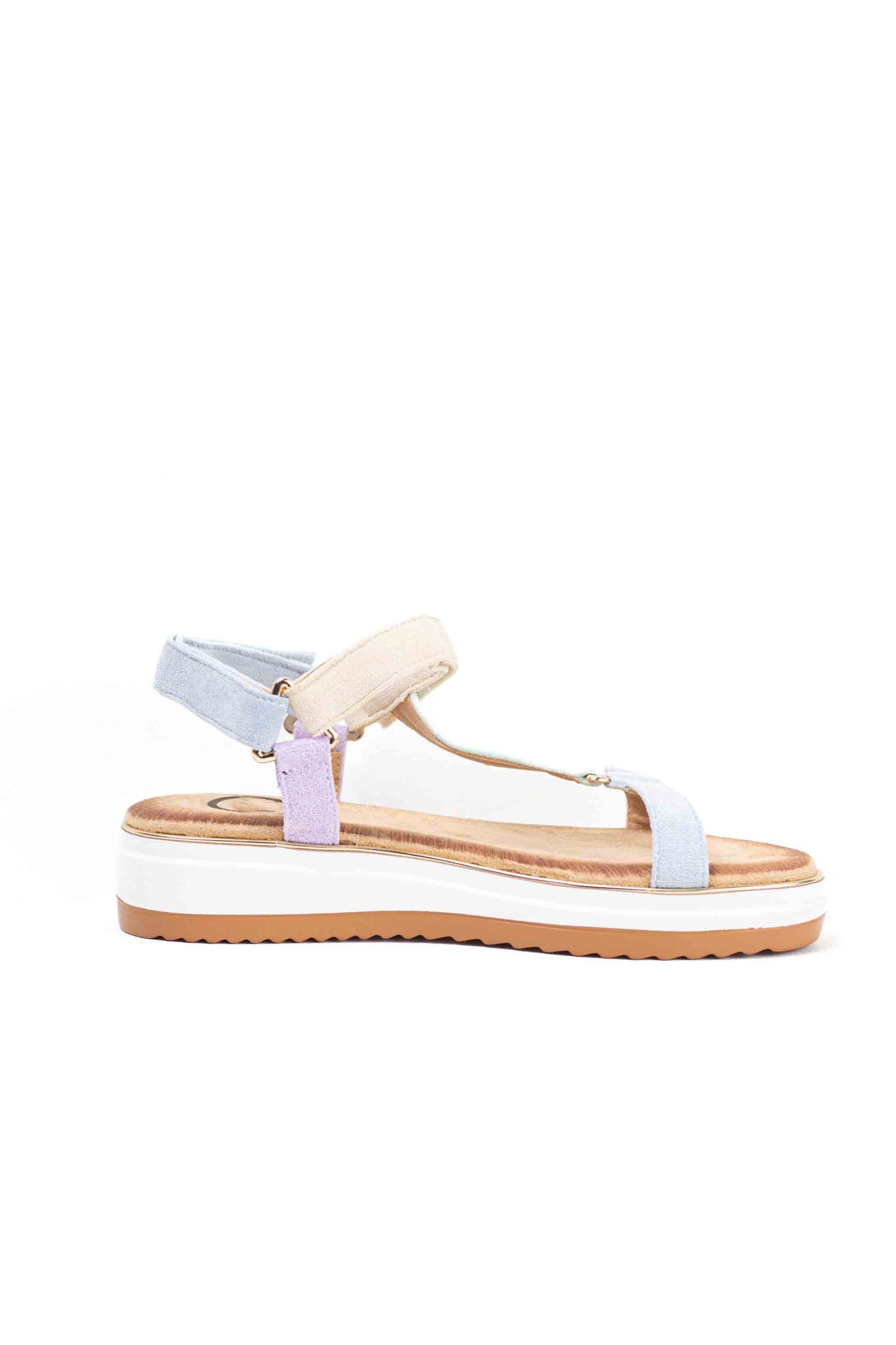 Sandalias con velcro para mujer con plantilla acolchada