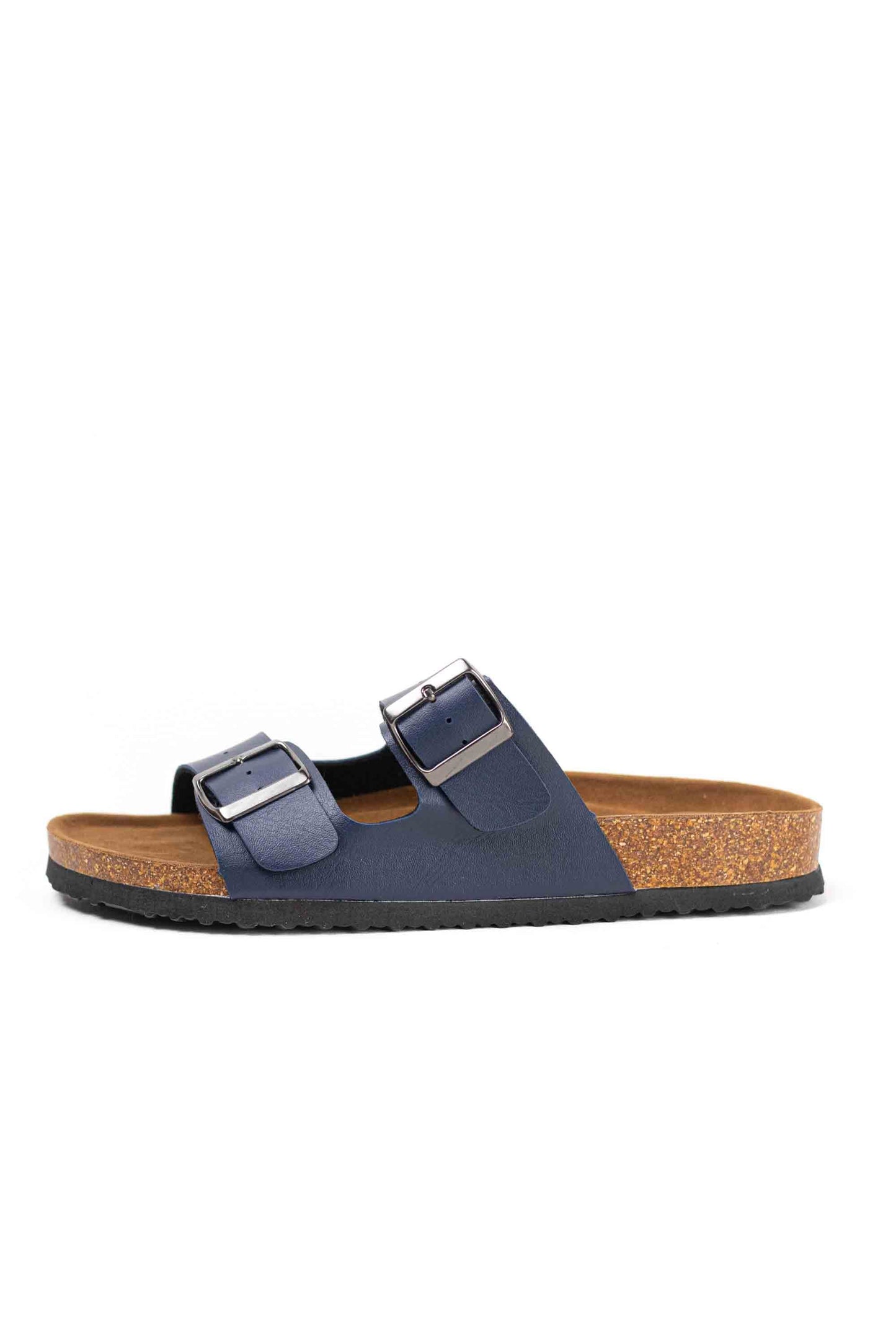 Sandalias doble hebilla para hombre con plantilla de corcho