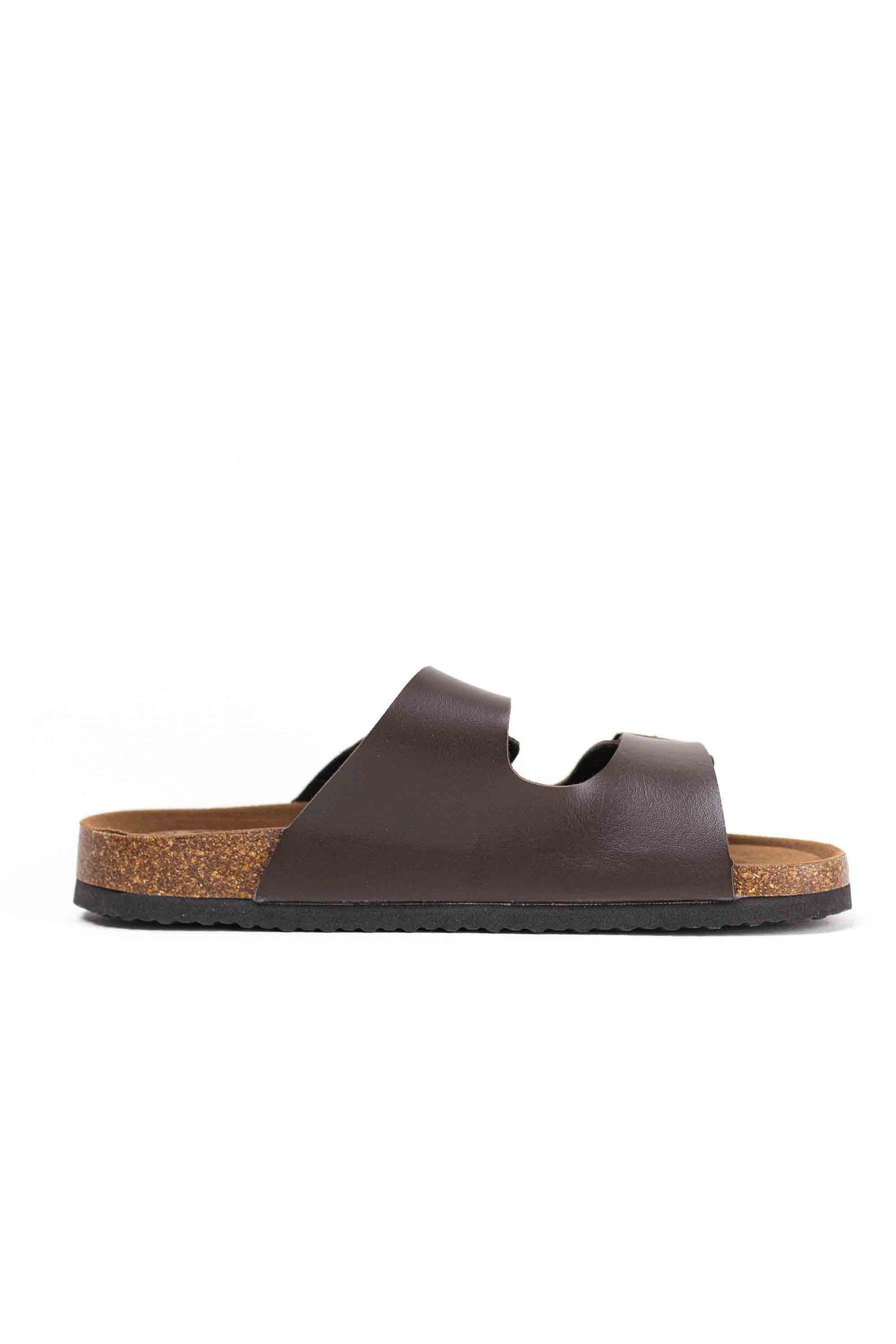 Sandalias doble hebilla para hombre con plantilla de corcho