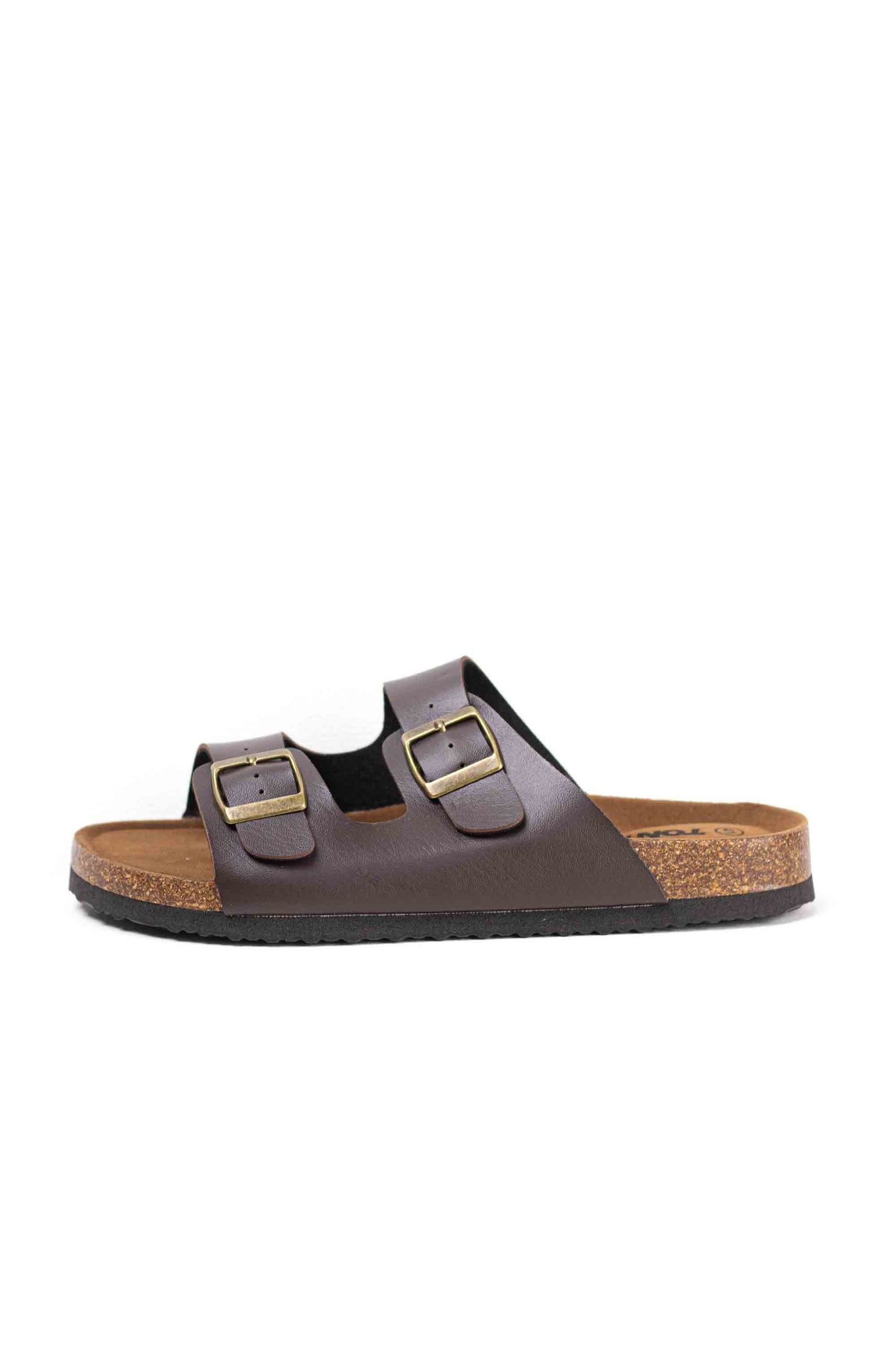 Sandalias doble hebilla para hombre con plantilla de corcho