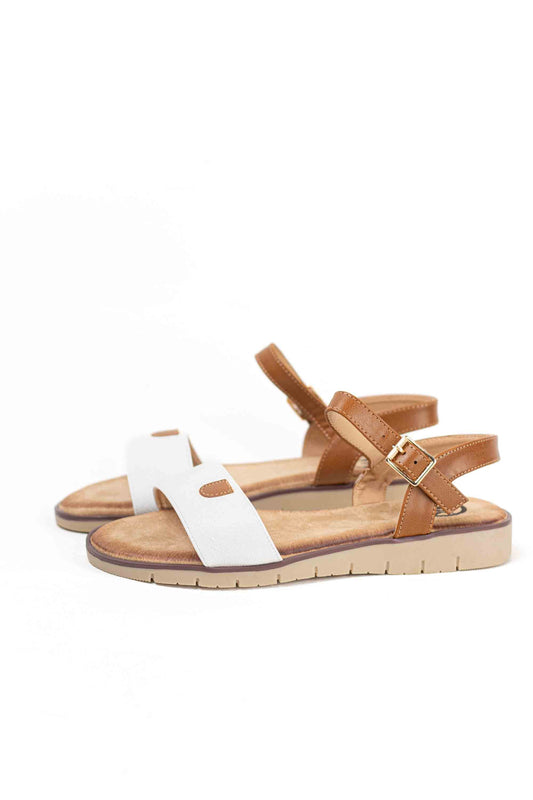 Sandalias mujer planas con hebilla con plantilla acolchada