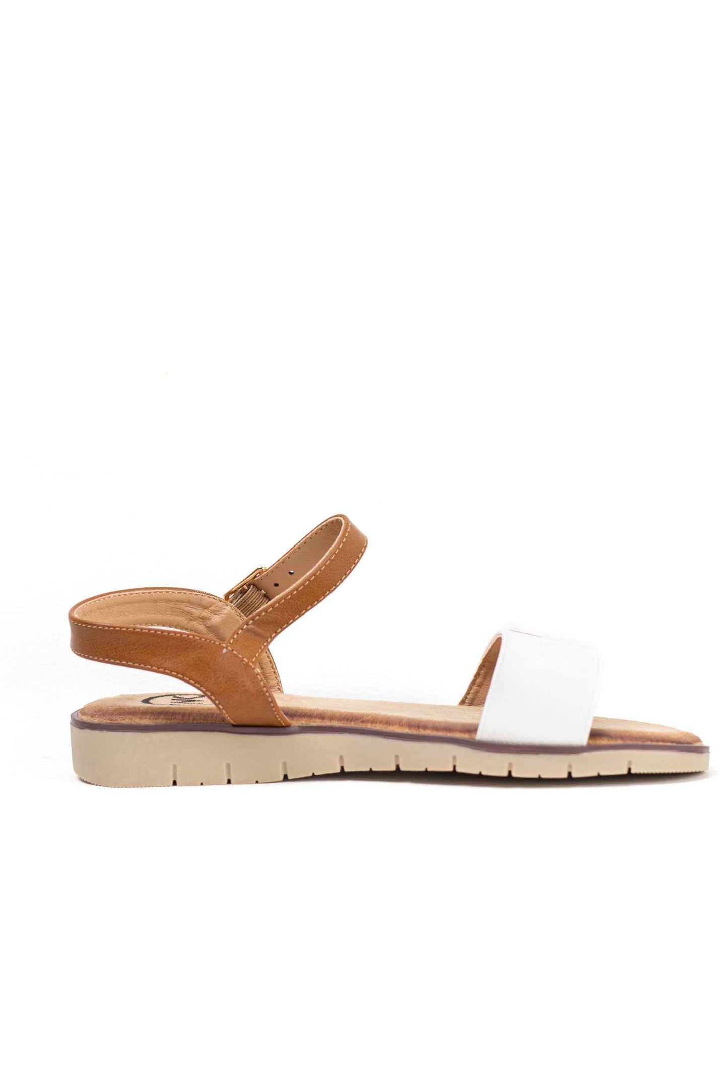 Sandalias mujer planas con hebilla con plantilla acolchada