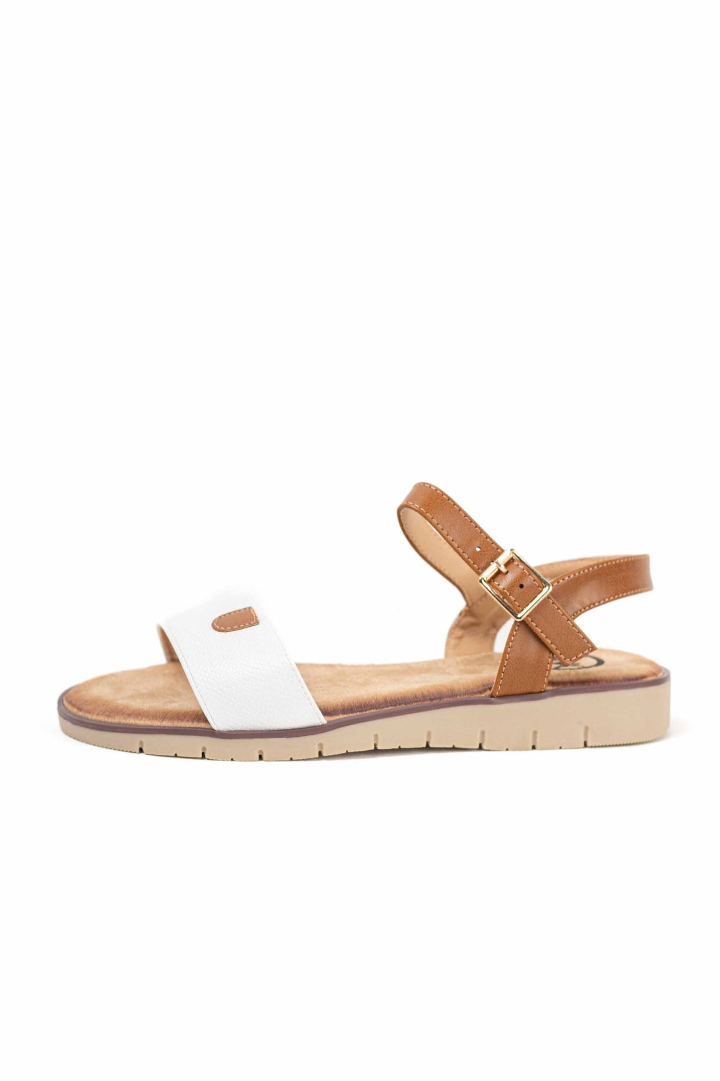 Sandalias mujer planas con hebilla con plantilla acolchada