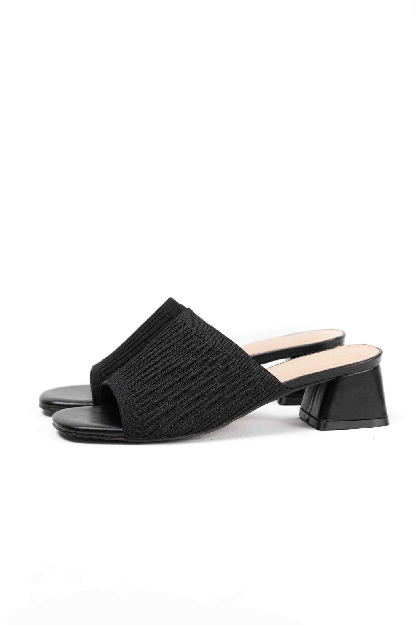 Sandalias doradas mules mujer con tacòn bajo con pala elàstica