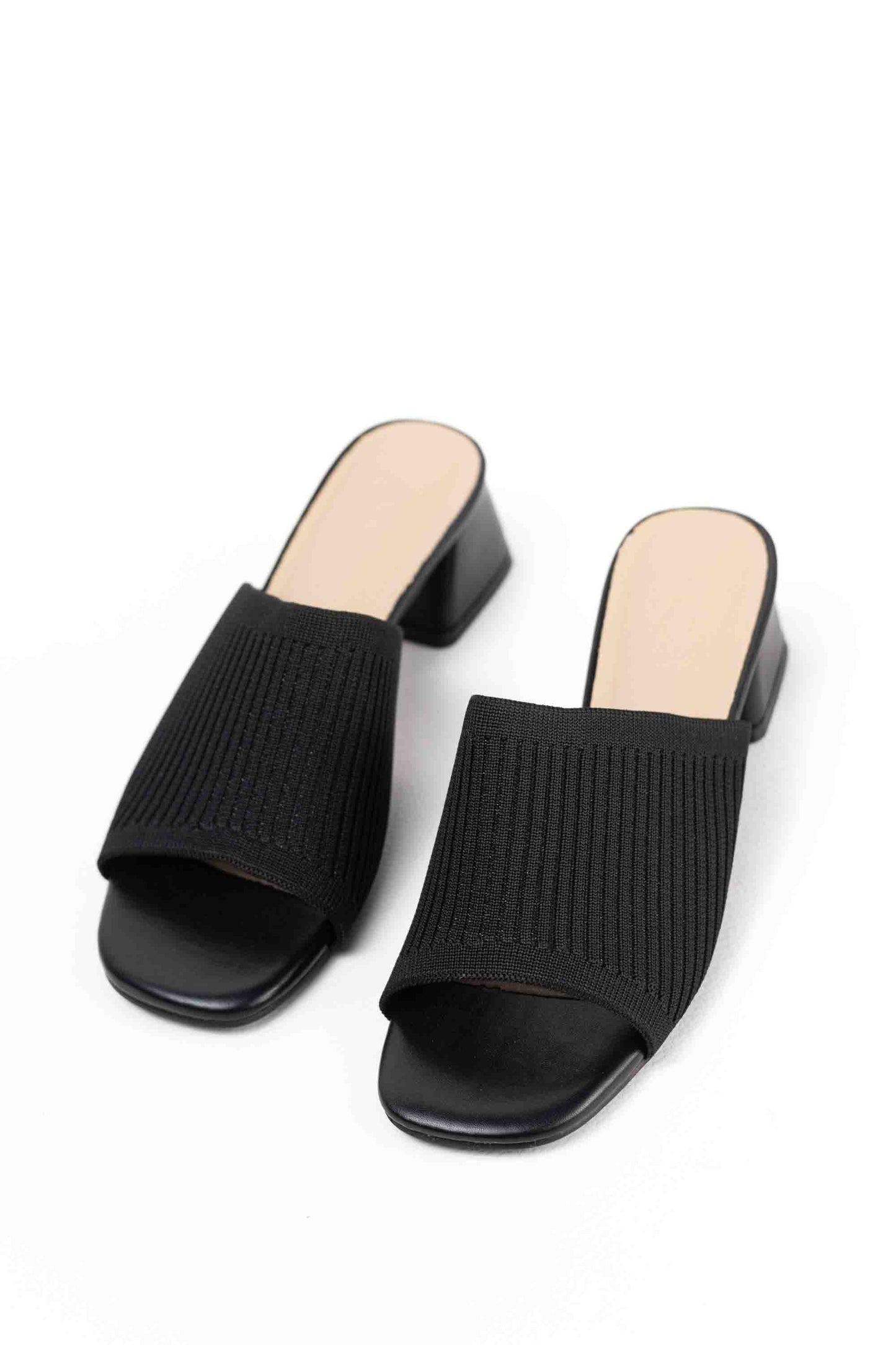 Sandalias doradas mules mujer con tacòn bajo con pala elàstica