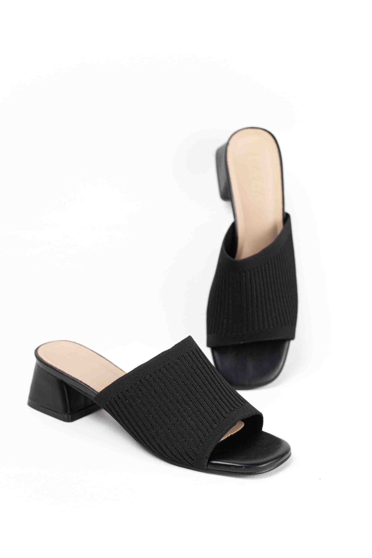 Sandalias doradas mules mujer con tacòn bajo con pala elàstica