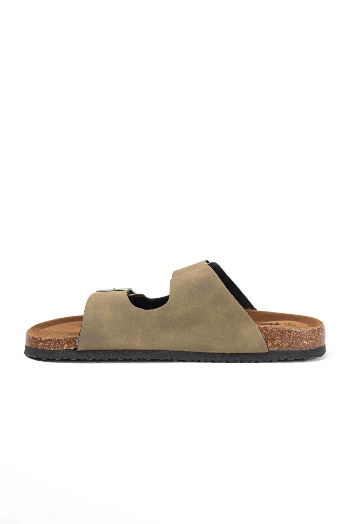 Sandalias doble hebilla para hombre con plantilla de corcho