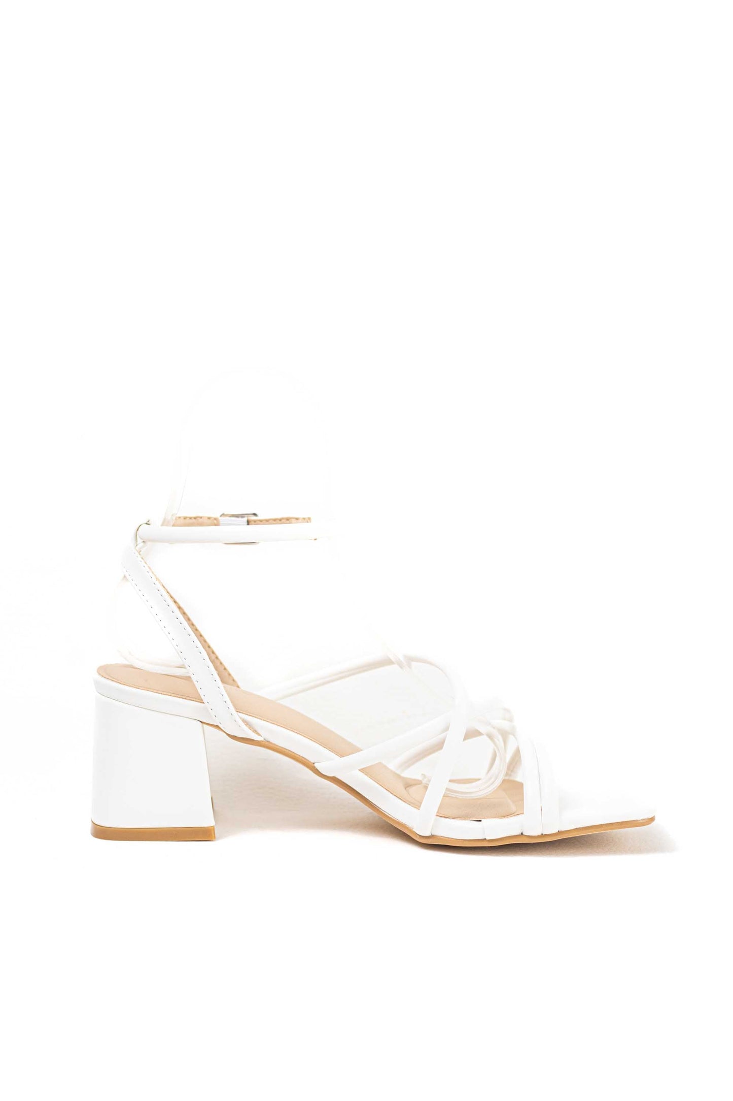 Sandalias doradas de tacòn para vestir con tiras cruzadas