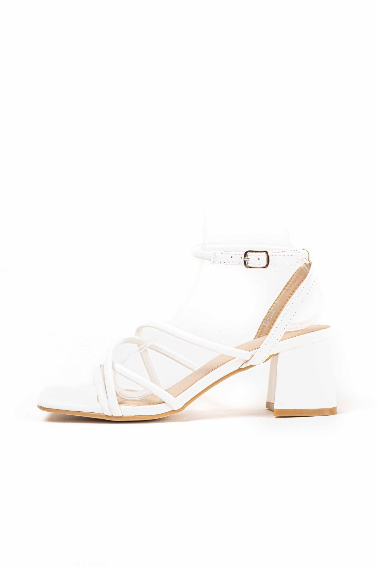 Sandalias doradas de tacòn para vestir con tiras cruzadas