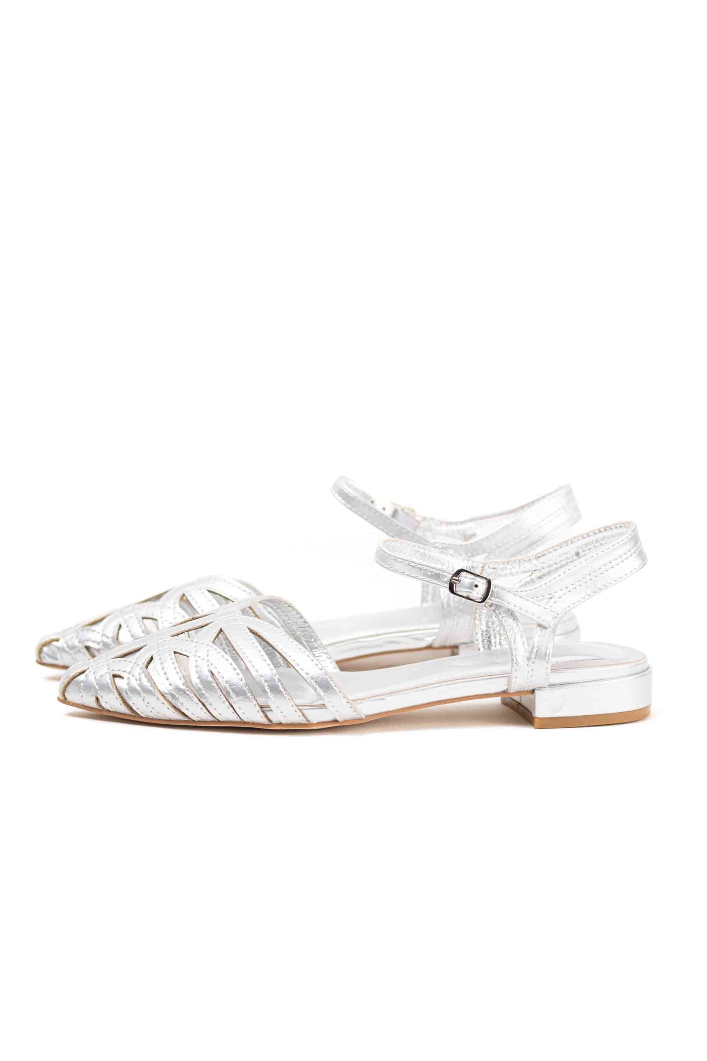 Sandalias doradas mujer tacón bajo trenzadas con plantilla acolchada