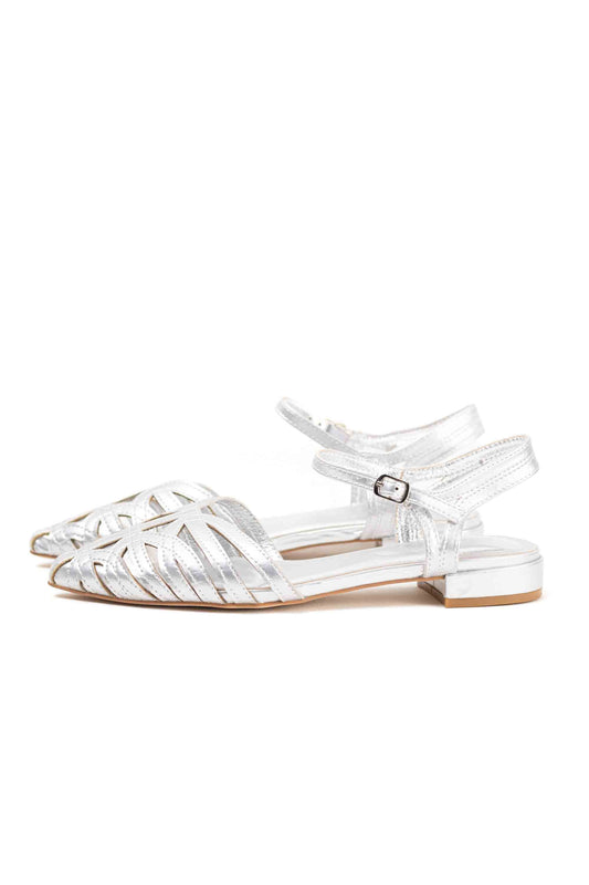 Sandalias doradas mujer tacón bajo trenzadas con plantilla acolchada