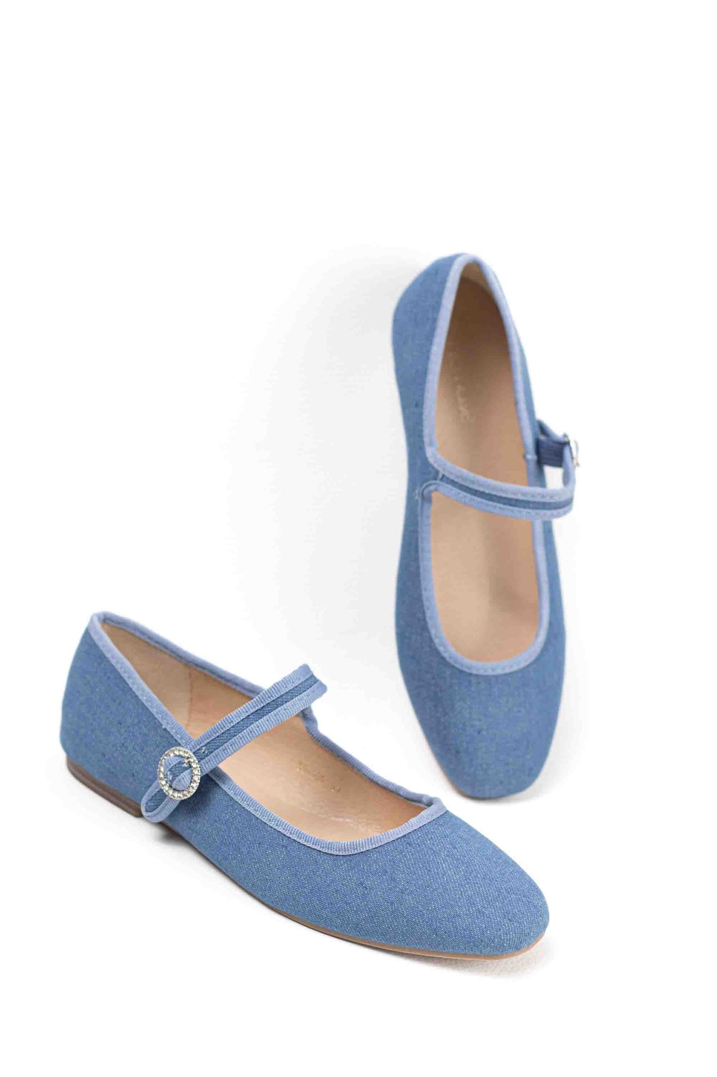 Merceditas Mary Jane para mujer efecto satinado