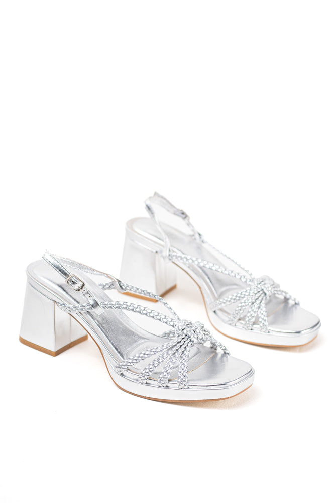 Sandalias para vestir mujer con tacón bajo y plataforma con plantilla acolchada