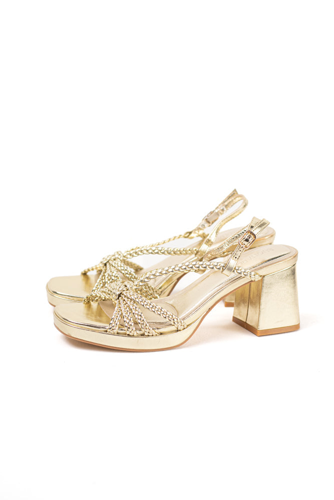 Sandalias para vestir mujer con tacón bajo y plataforma con plantilla acolchada