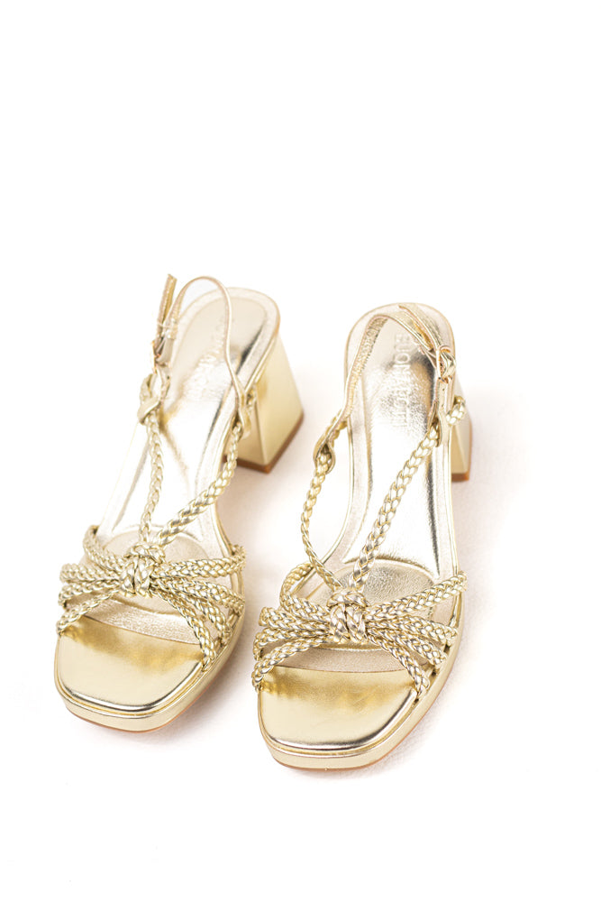 Sandalias para vestir mujer con tacón bajo y plataforma con plantilla acolchada