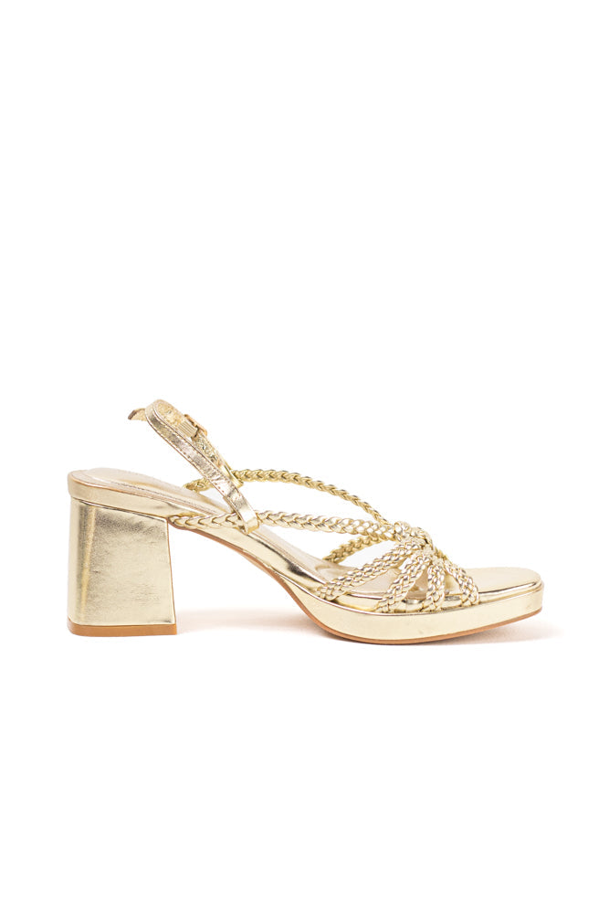 Sandalias para vestir mujer con tacón bajo y plataforma con plantilla acolchada