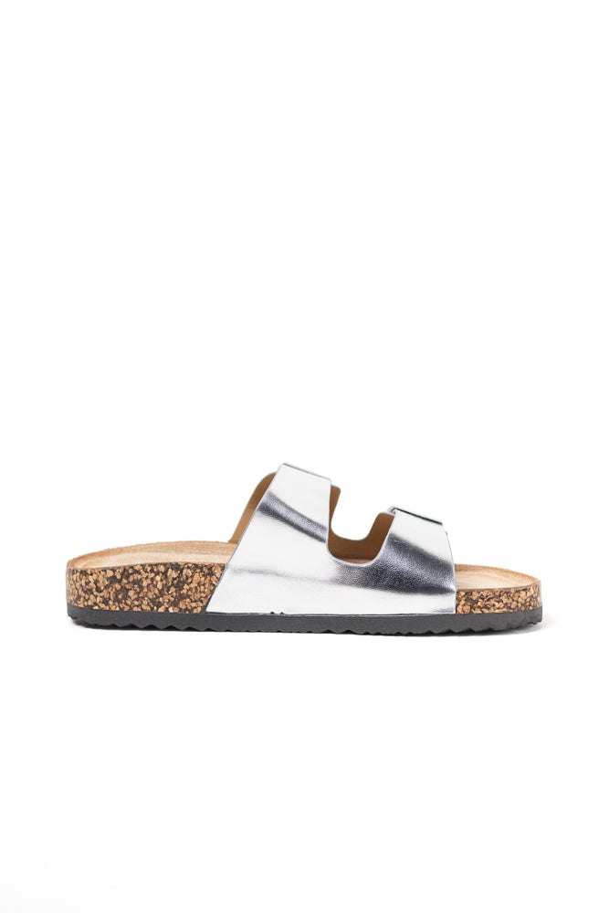 Sandalias doble hebillas mujer con suela flexible y plantilla acolchada