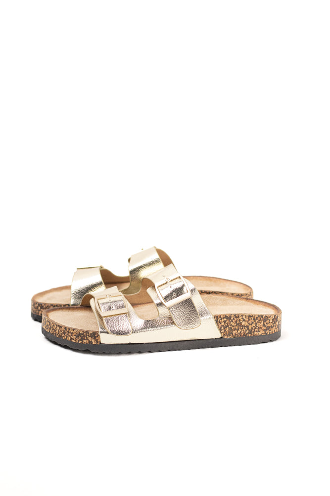 Sandalias doble hebillas mujer con suela flexible y plantilla acolchada