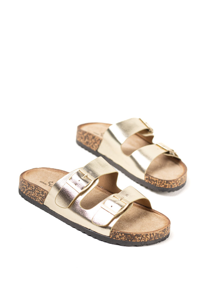 Sandalias doble hebillas mujer con suela flexible y plantilla acolchada