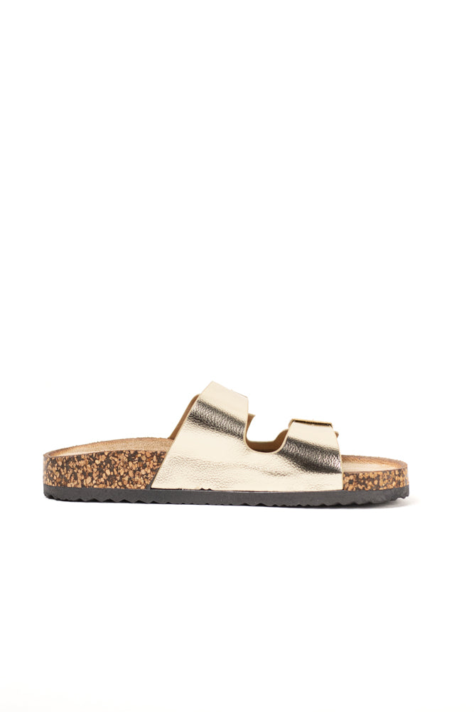 Sandalias doble hebillas mujer con suela flexible y plantilla acolchada