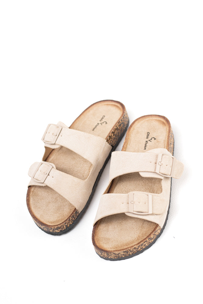 Sandalias doble hebillas mujer con suela flexible y plantilla acolchada