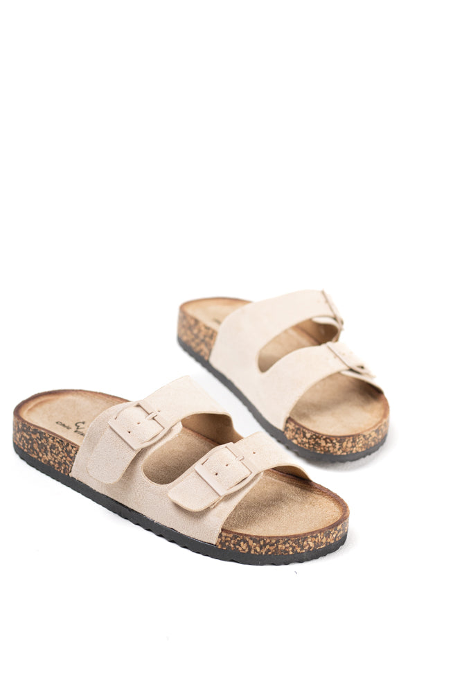 Sandalias doble hebillas mujer con suela flexible y plantilla acolchada