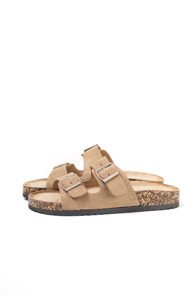 Sandalias doble hebillas mujer con suela flexible y plantilla acolchada